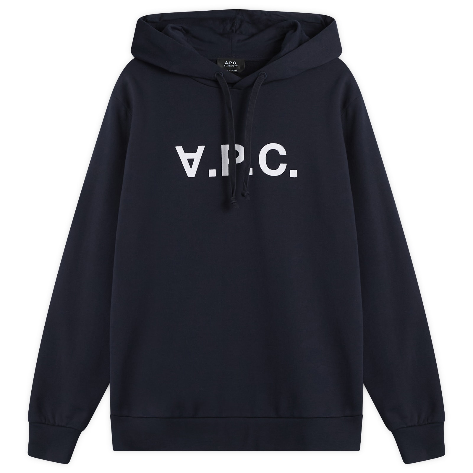 A.p.c. Men's Dark Navy/Ecru Vpc Logo Hoodie