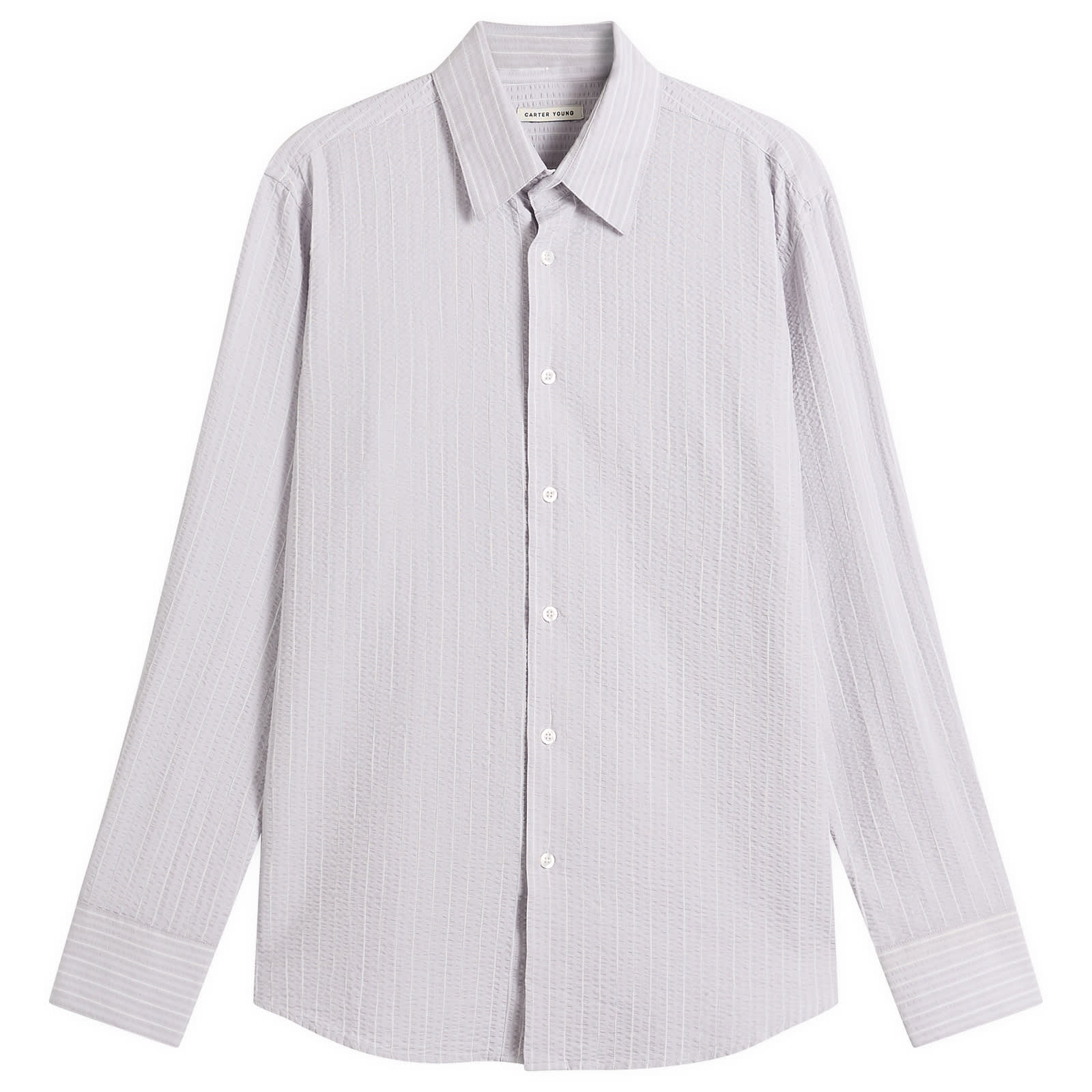 Carter Young Men’s Business Shirt Lavender Stripe