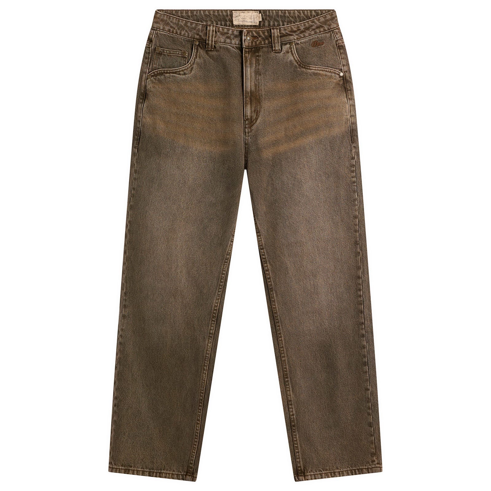 Dime Men’s Relaxed Denim Pants Sandblasted Brown