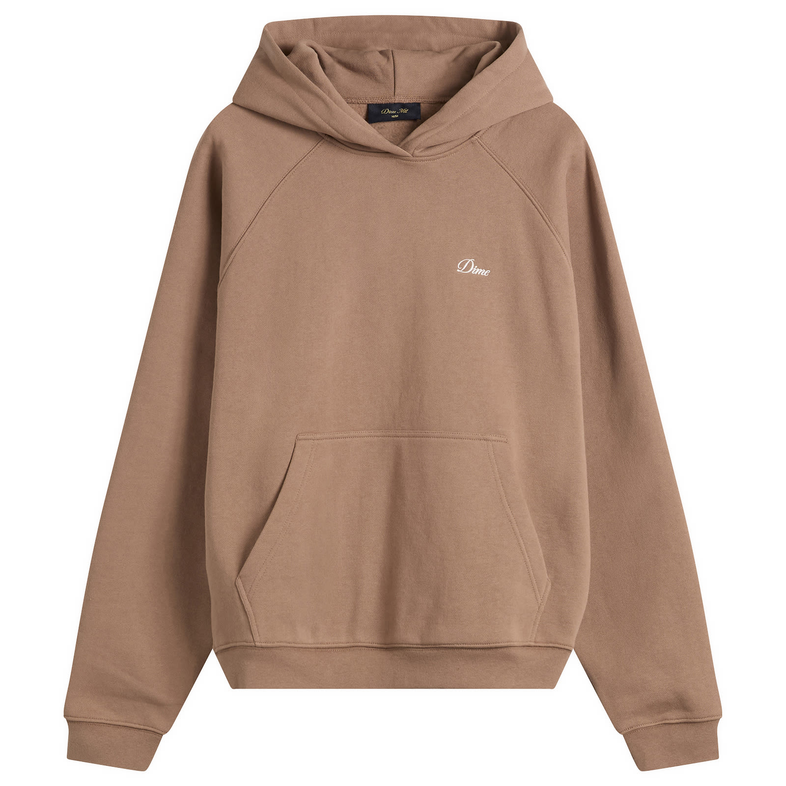 Dime Men’s Cursive Small Logo Hoodie Sepia