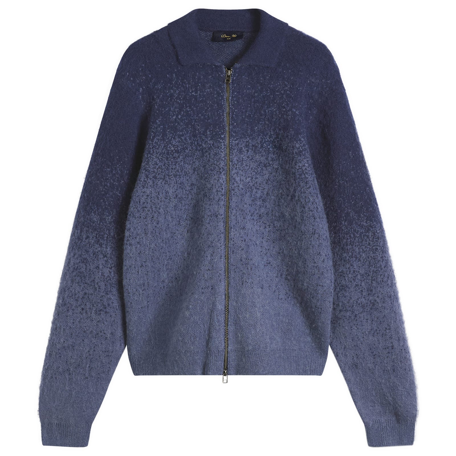 Dime Men’s Mohair Double Zip Knit Midnight Blue