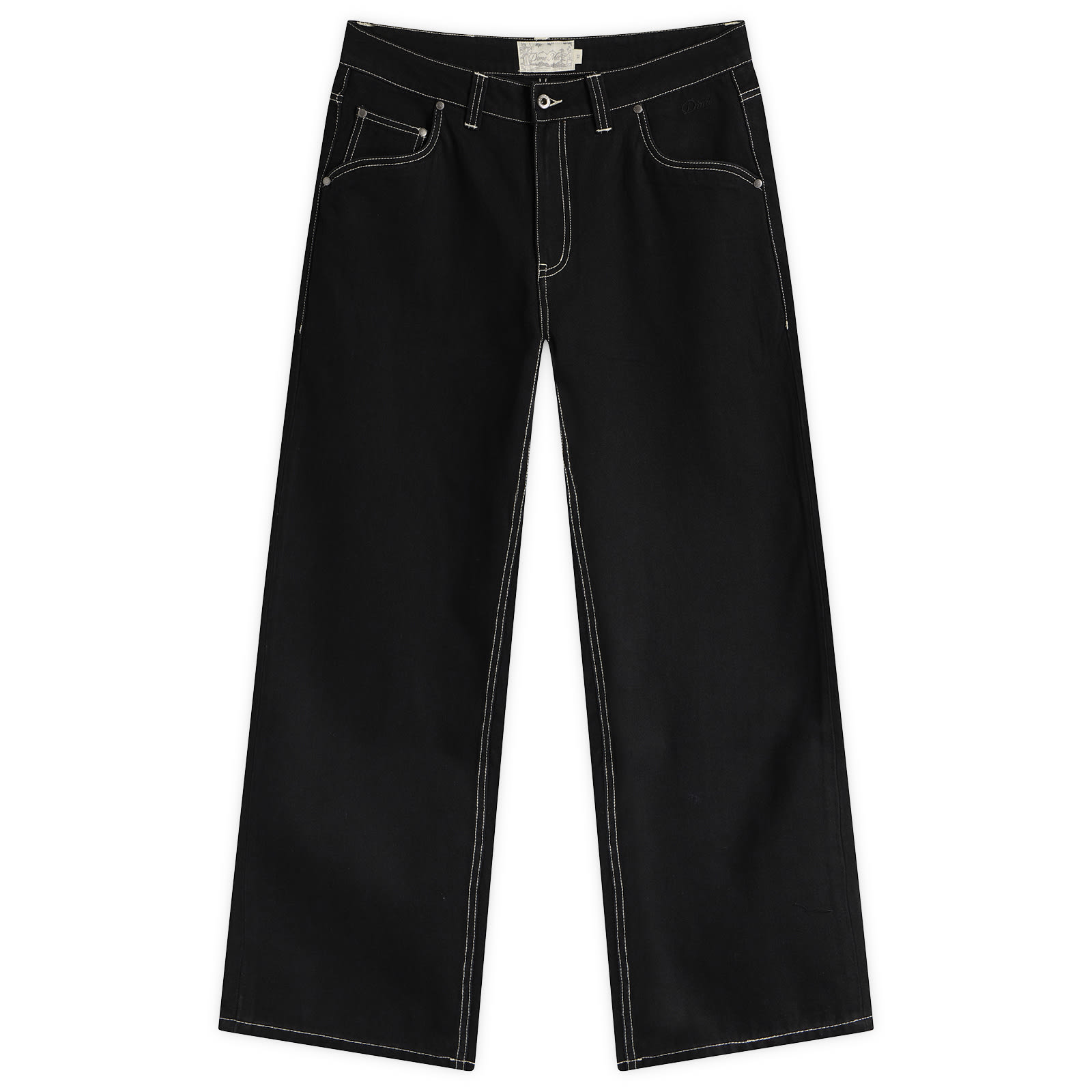 Dime Men’s Baggy Denim Pants Black (Contrast Stitch)