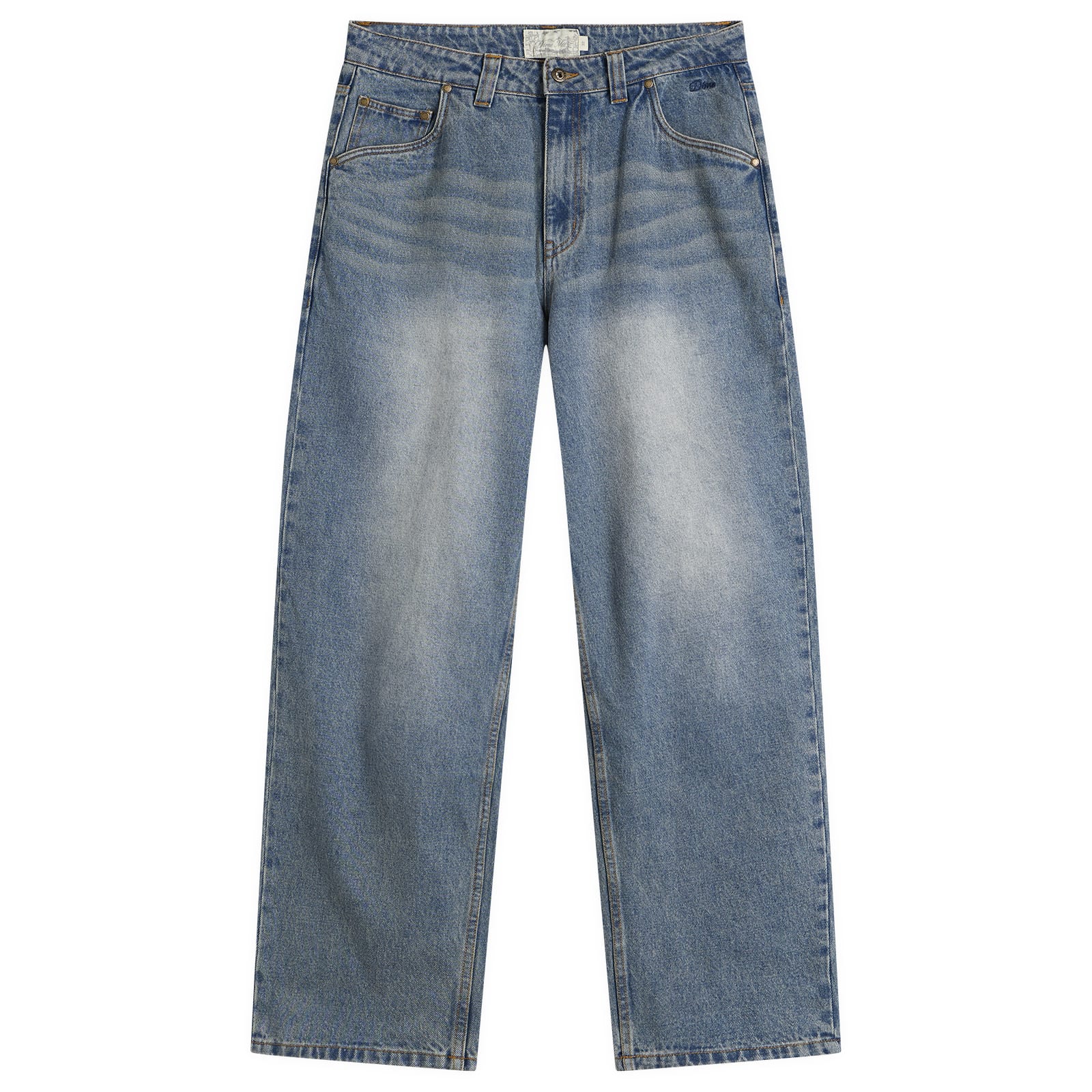Dime Men’s Baggy Denim Pants Sandblasted Indigo