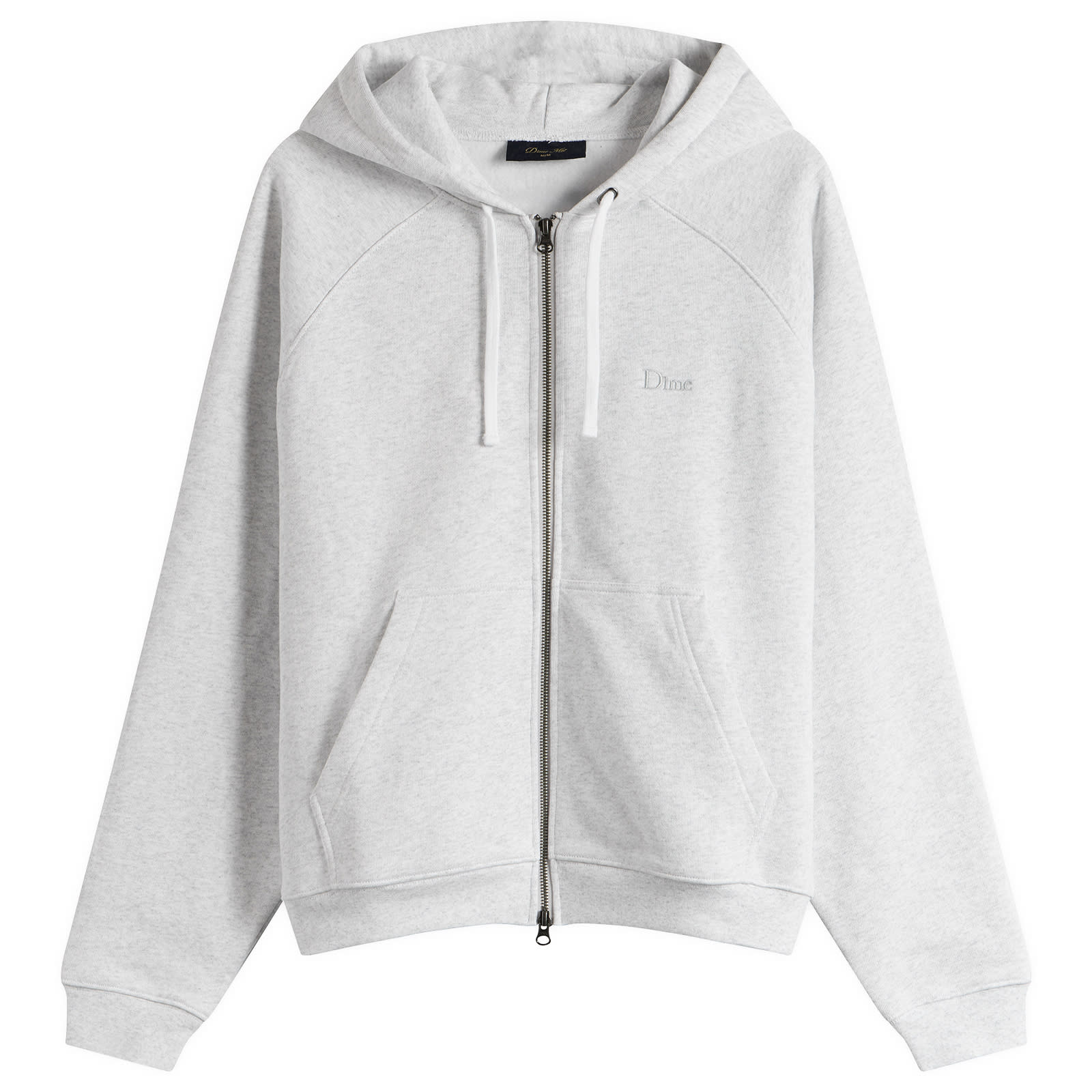Dime Men’s Classic Small Logo Zip Hoodie Ash
