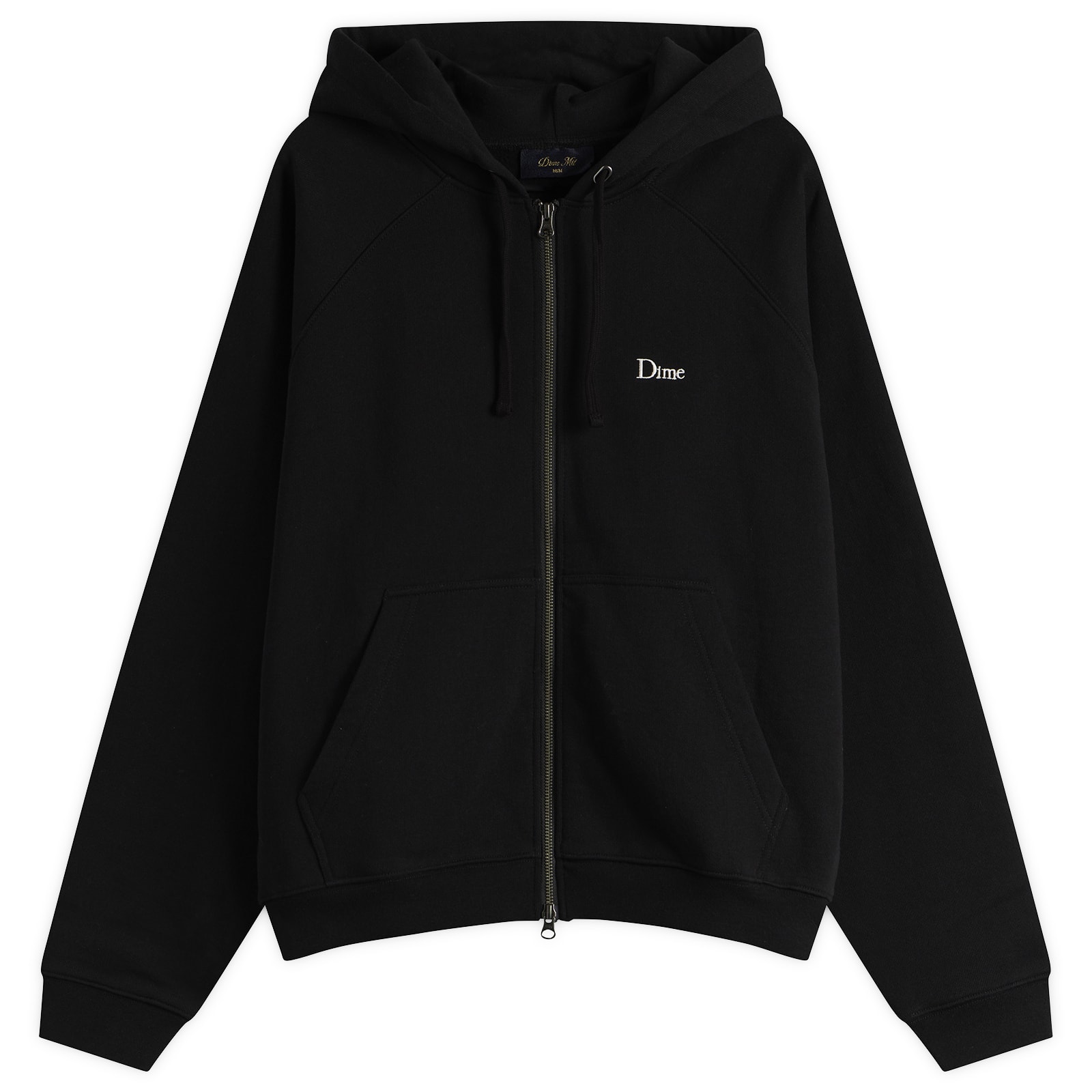 Dime Men’s Classic Small Logo Zip Hoodie Black