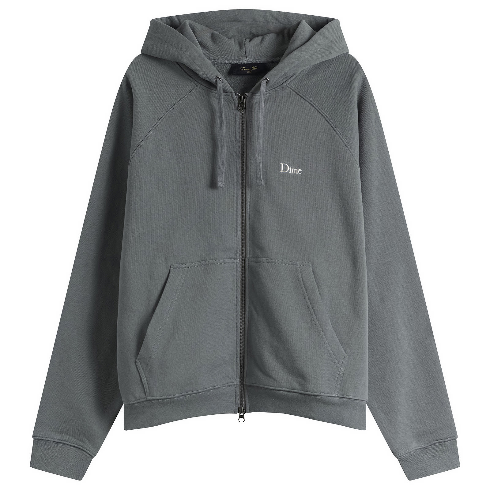 Dime Men’s Classic Small Logo Zip Hoodie Granite