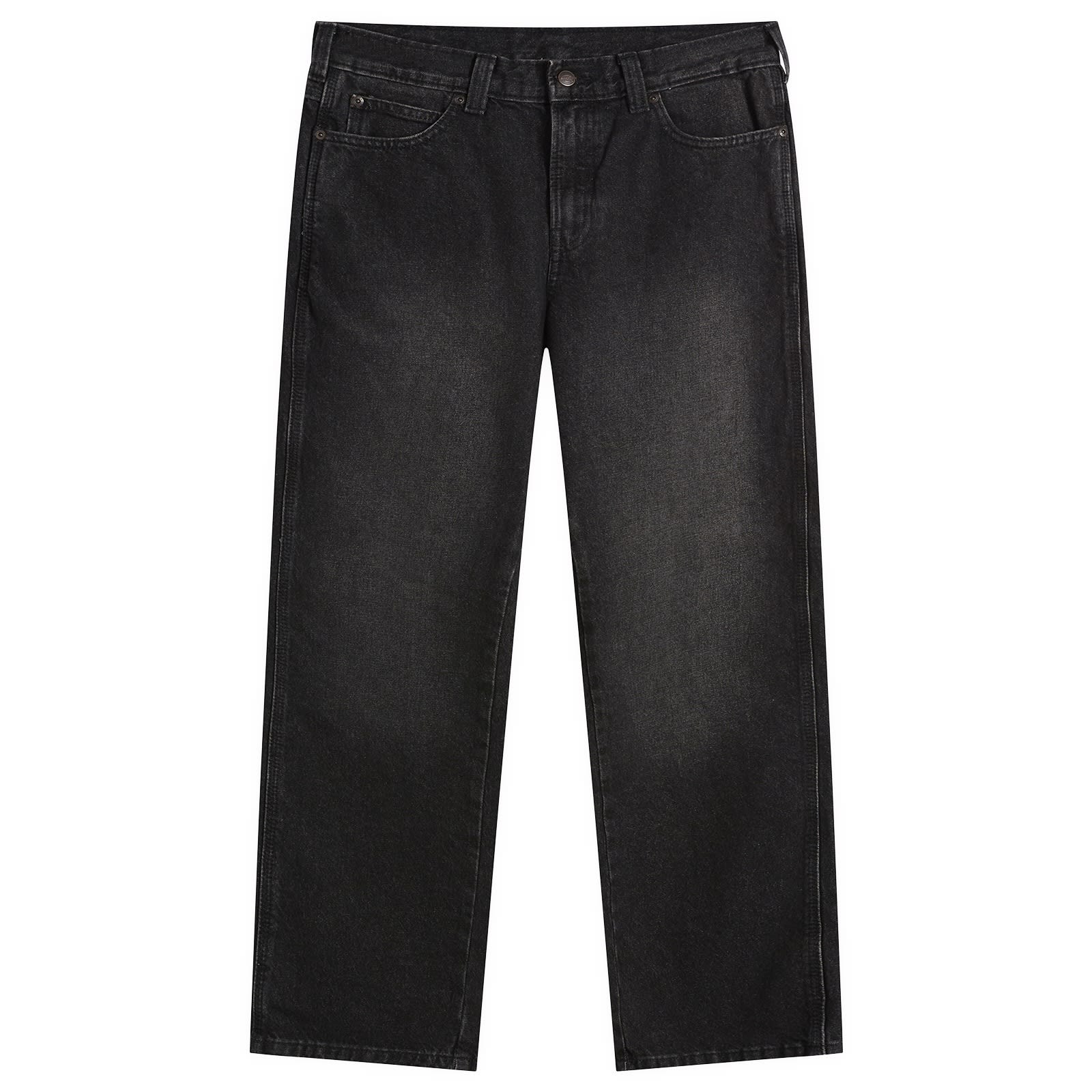 Dickies Men’s 954 Relaxed Straight Work Jeans Black Wash Faded