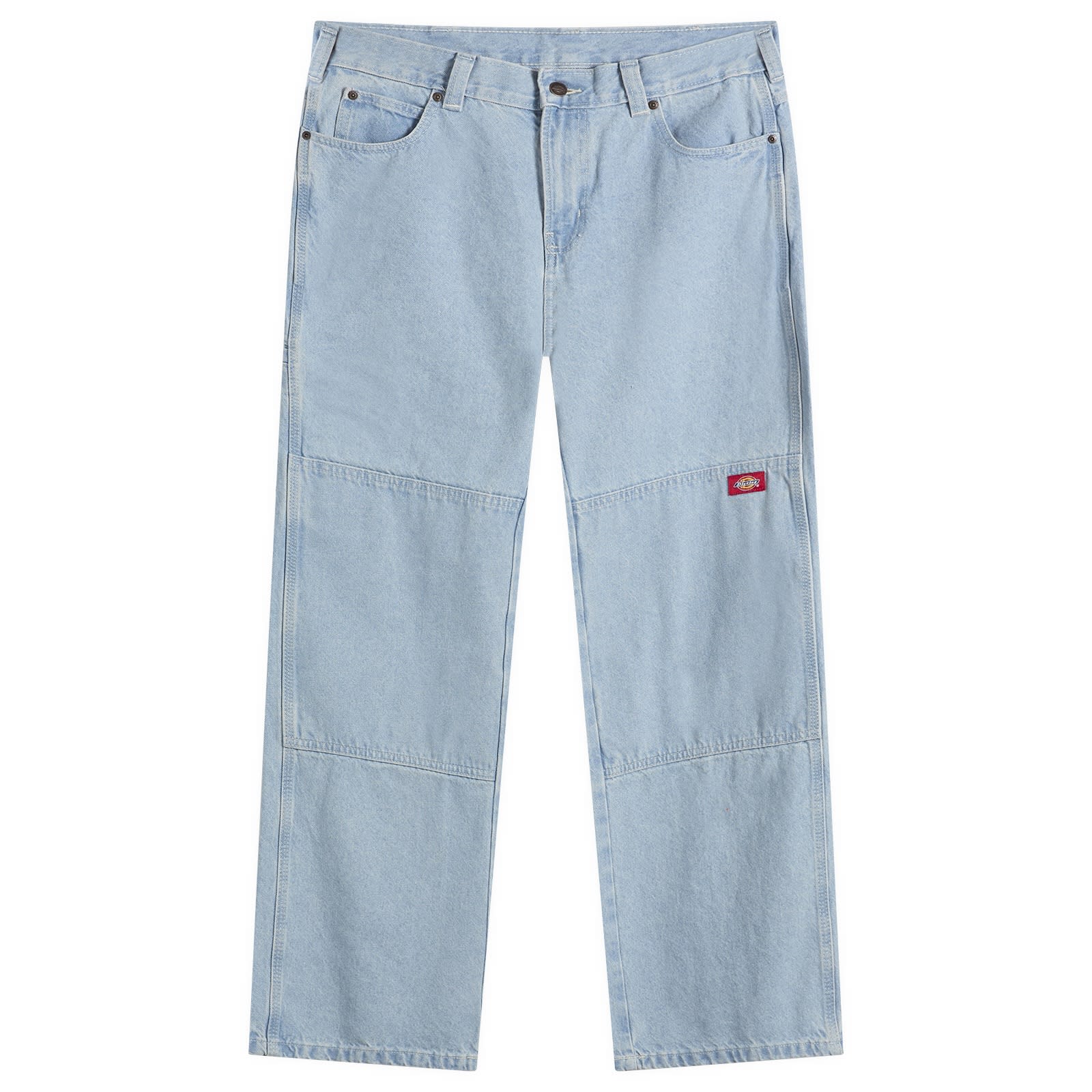 Dickies Men’s Double Knee Loose Straight Denim Jeans Vintage Aged Blue