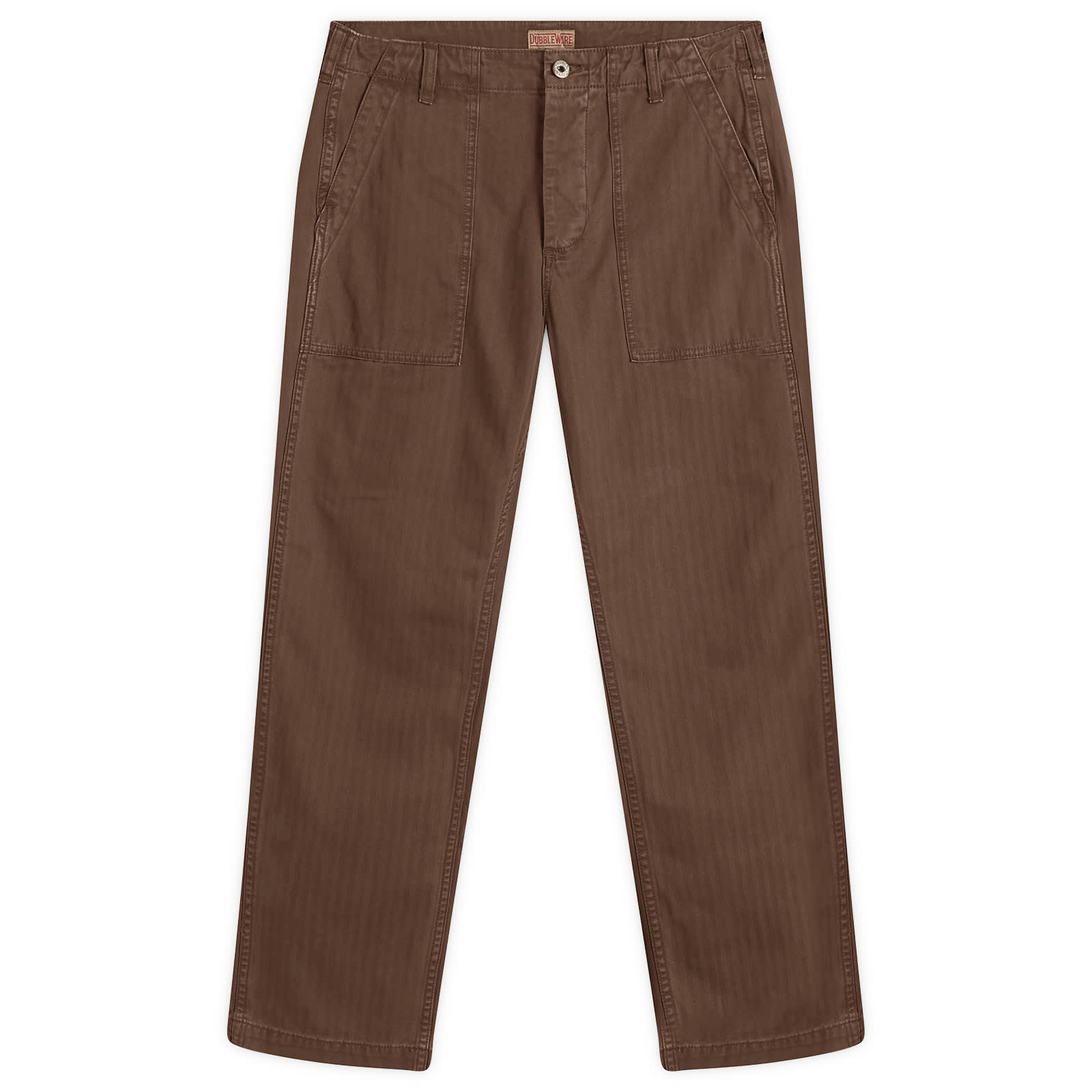 Dubbleware Men’s Herringbone Fatigue Pants Brown