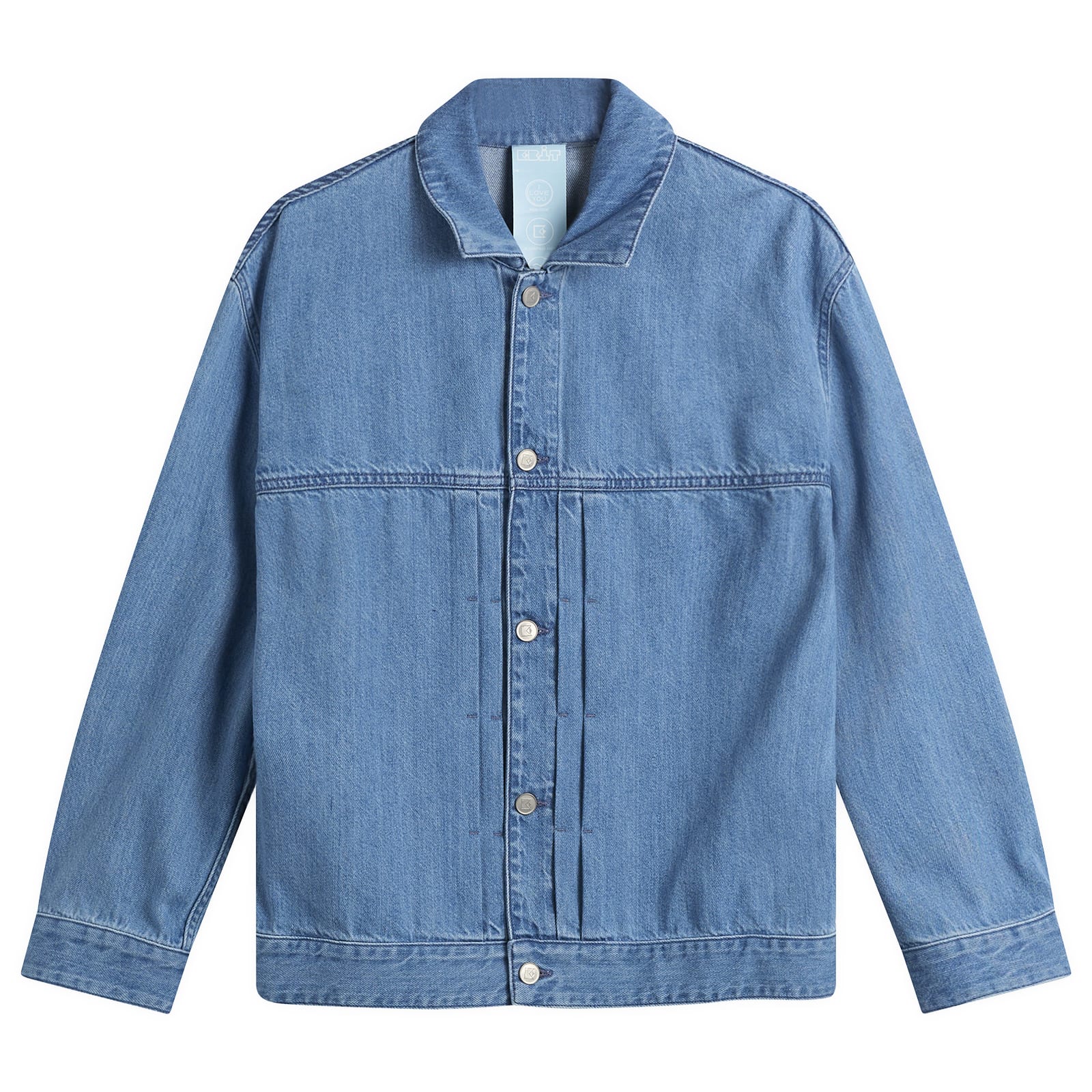 EBIT Men’s Octagon Patch Denim Jacket Blue