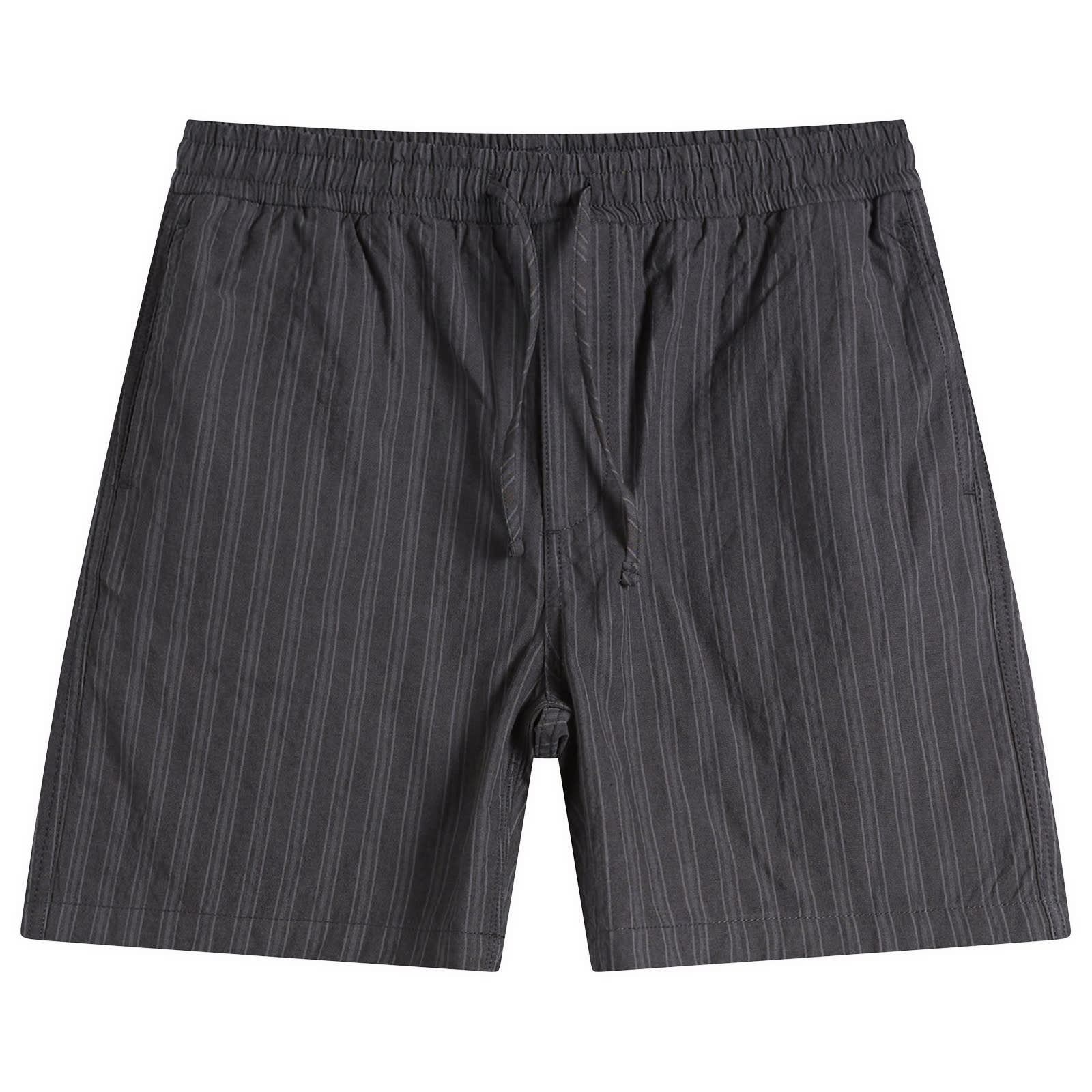 Forét — Foret Men's Shift Textured Shorts in Black Stripe, Size X-Large