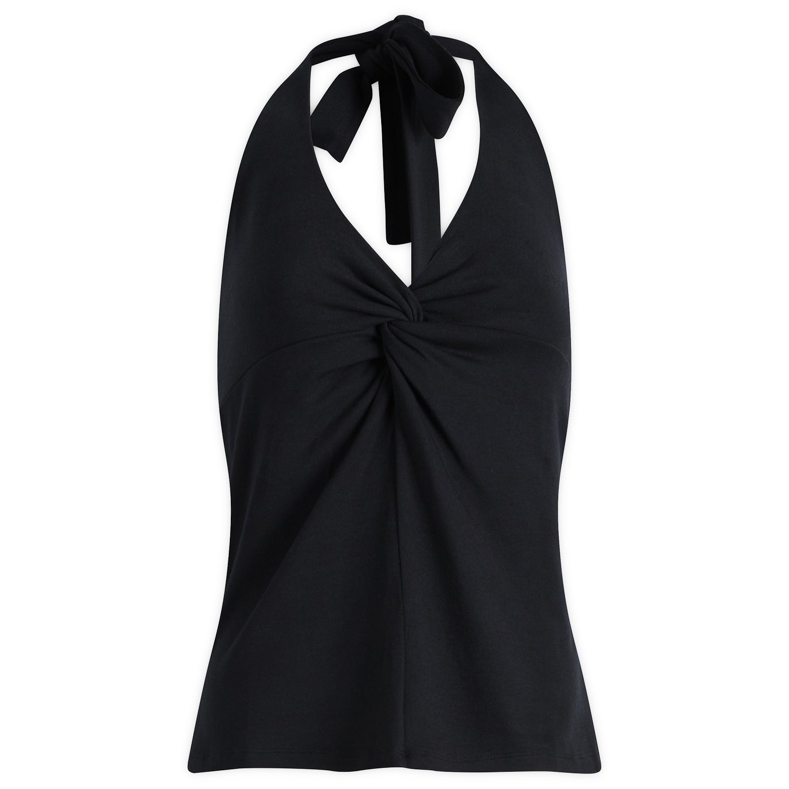 Fruity Booty Women's Twist Halter Top Black