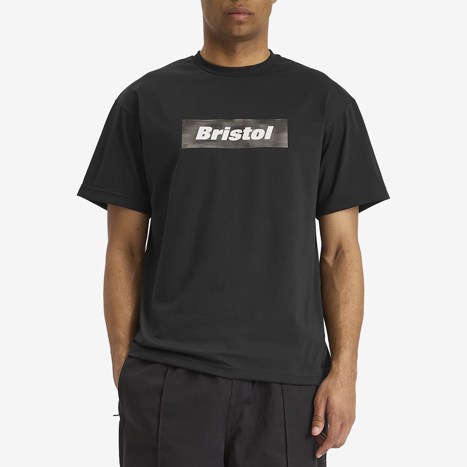 F.C. Real Bristol Men's Speed Camo Box Logo T-Shirt Black