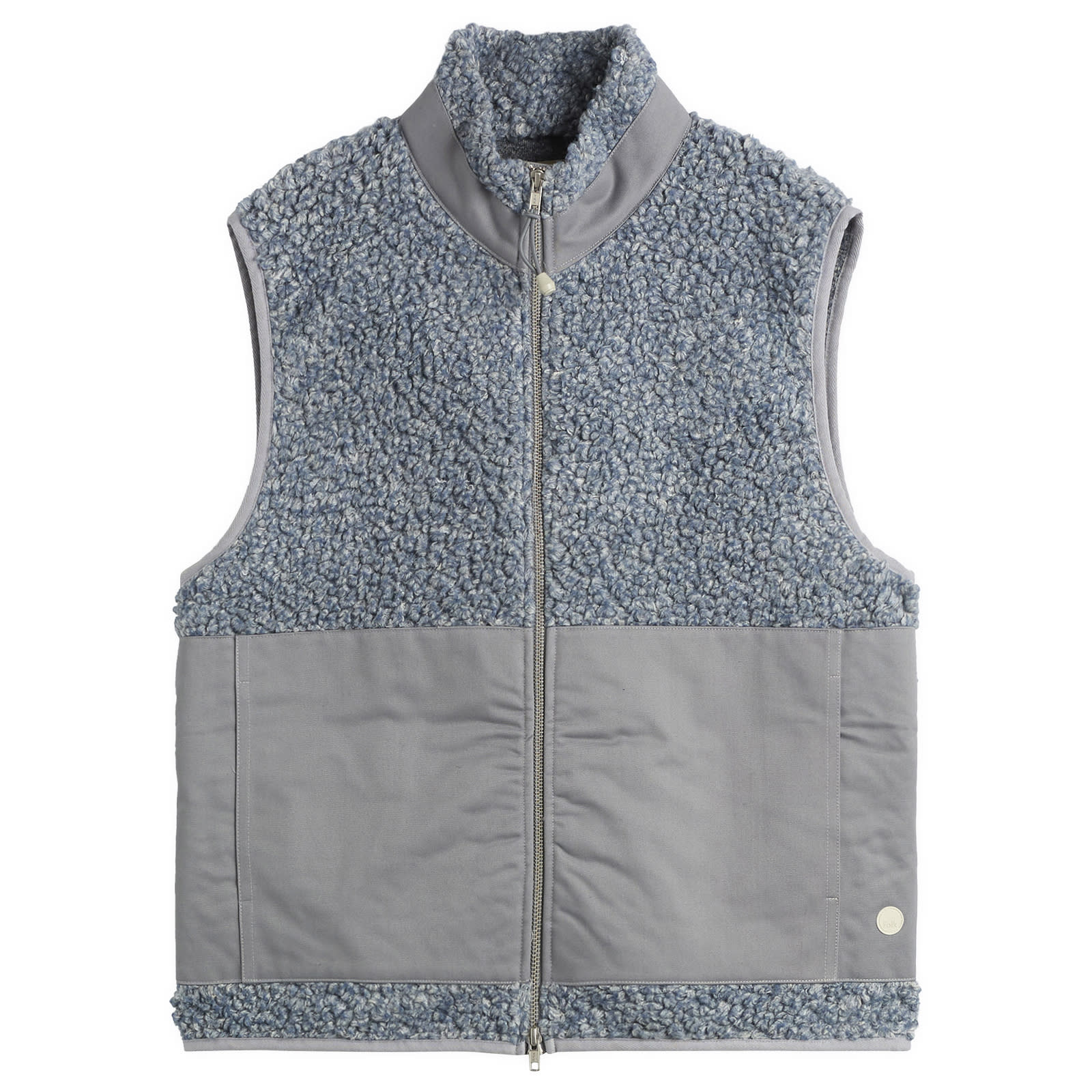 Folk Men’s Signal Gilet – Presented by END. Soft Blue Curly Wool