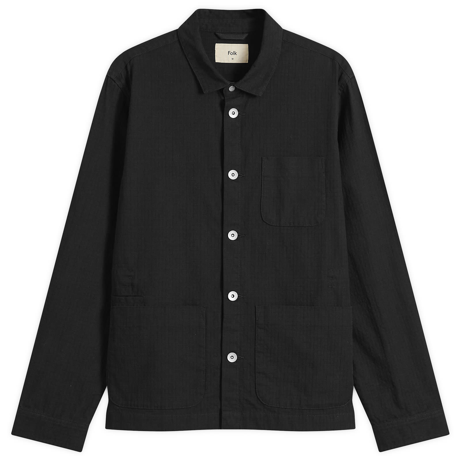 Folk Men’s Assembly Jacket Black Chunky Ripstop