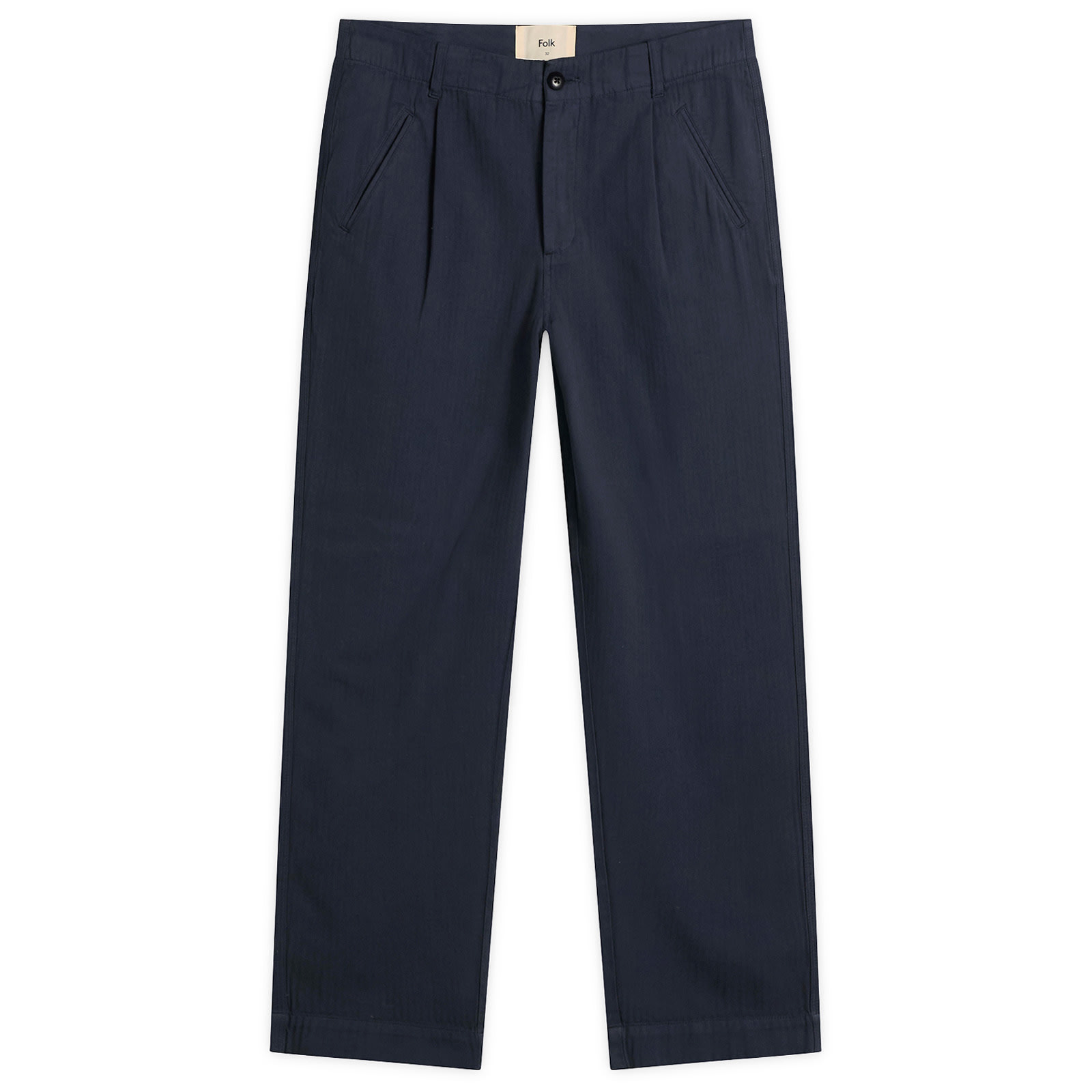 Folk Men’s Assembly Pant Navy Herringbone