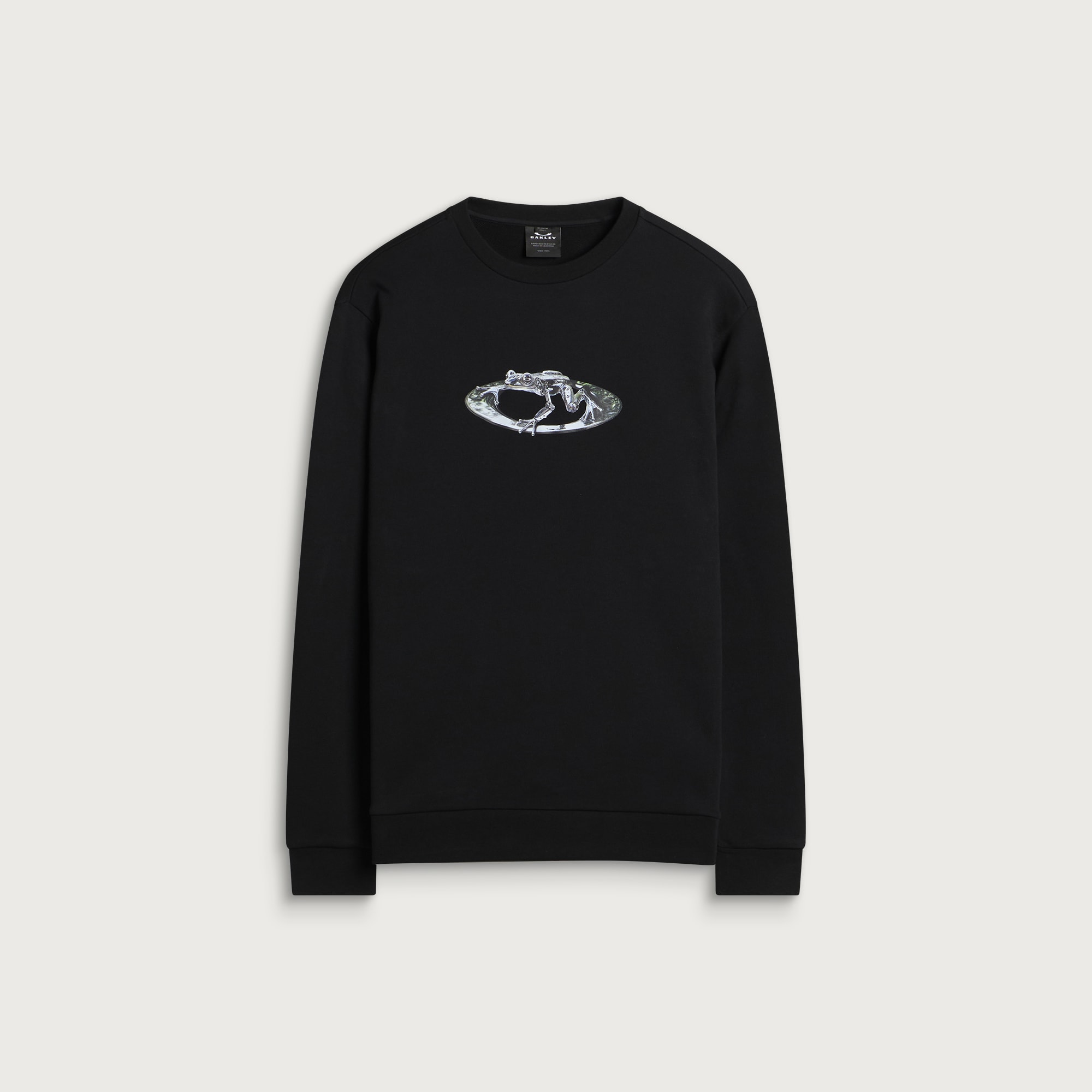 Oakley Men's Animatronic Frog Sweatshirt in Pitch Black, Size Large