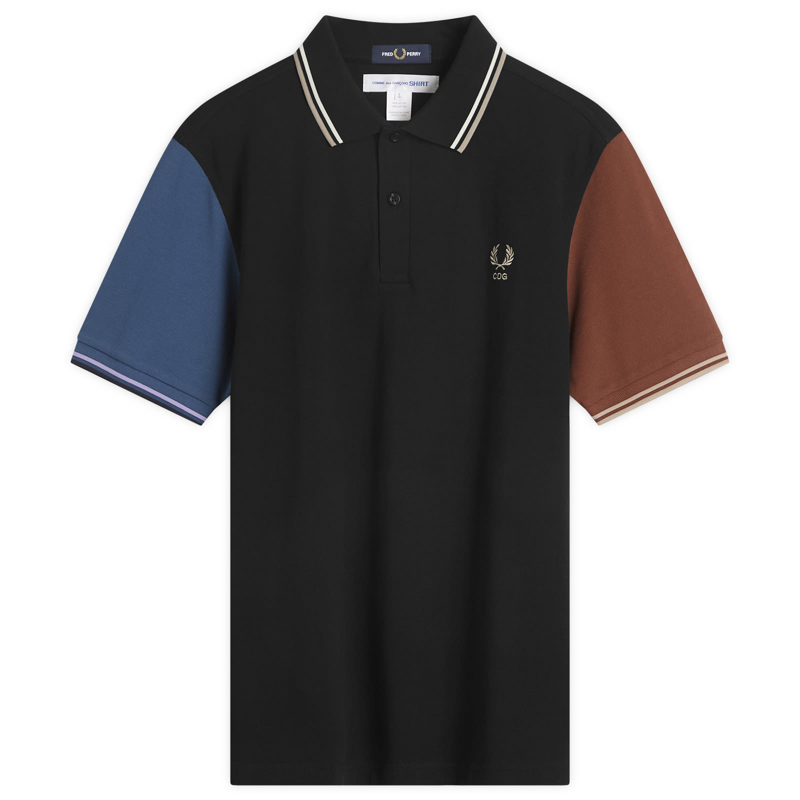 Comme des Garçons Shirt X Fred Perry Polo Shirt Black | END