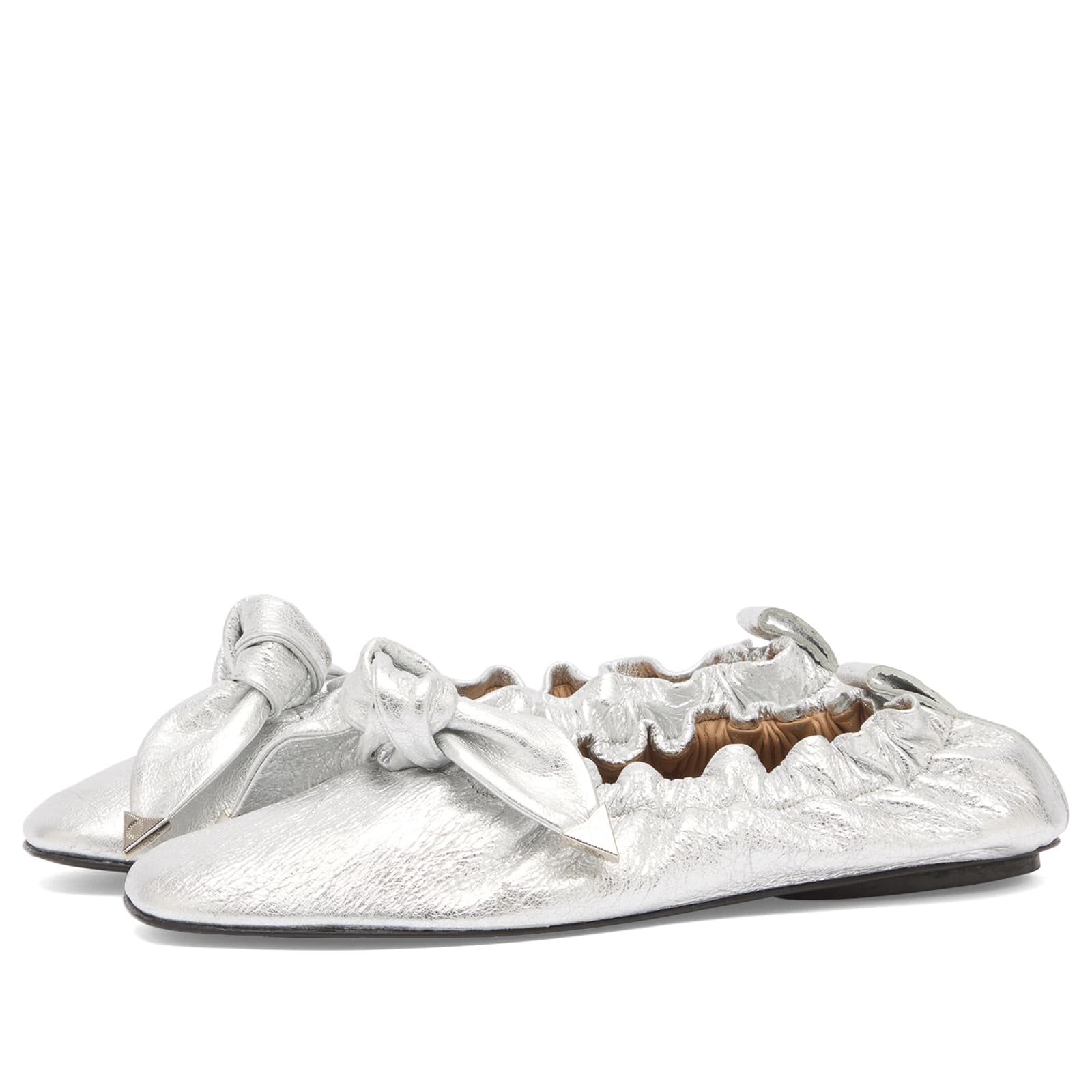 Toga Pulla Metallic Leather Ballet Shoes — photo 2