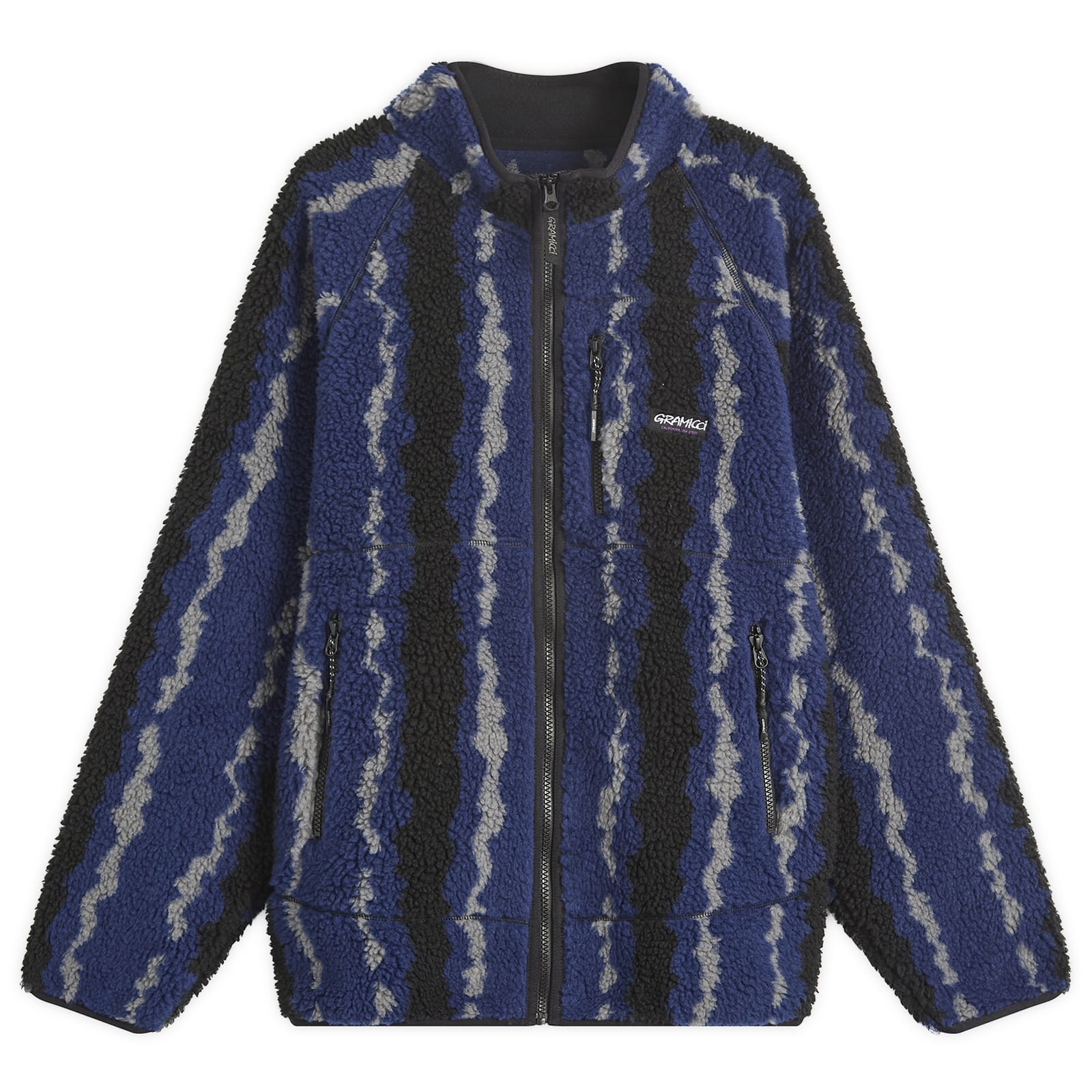 Men's Ripple Gramicci Men's Ripple Sherpa Jacket Navy Ripple - Curated Menswear