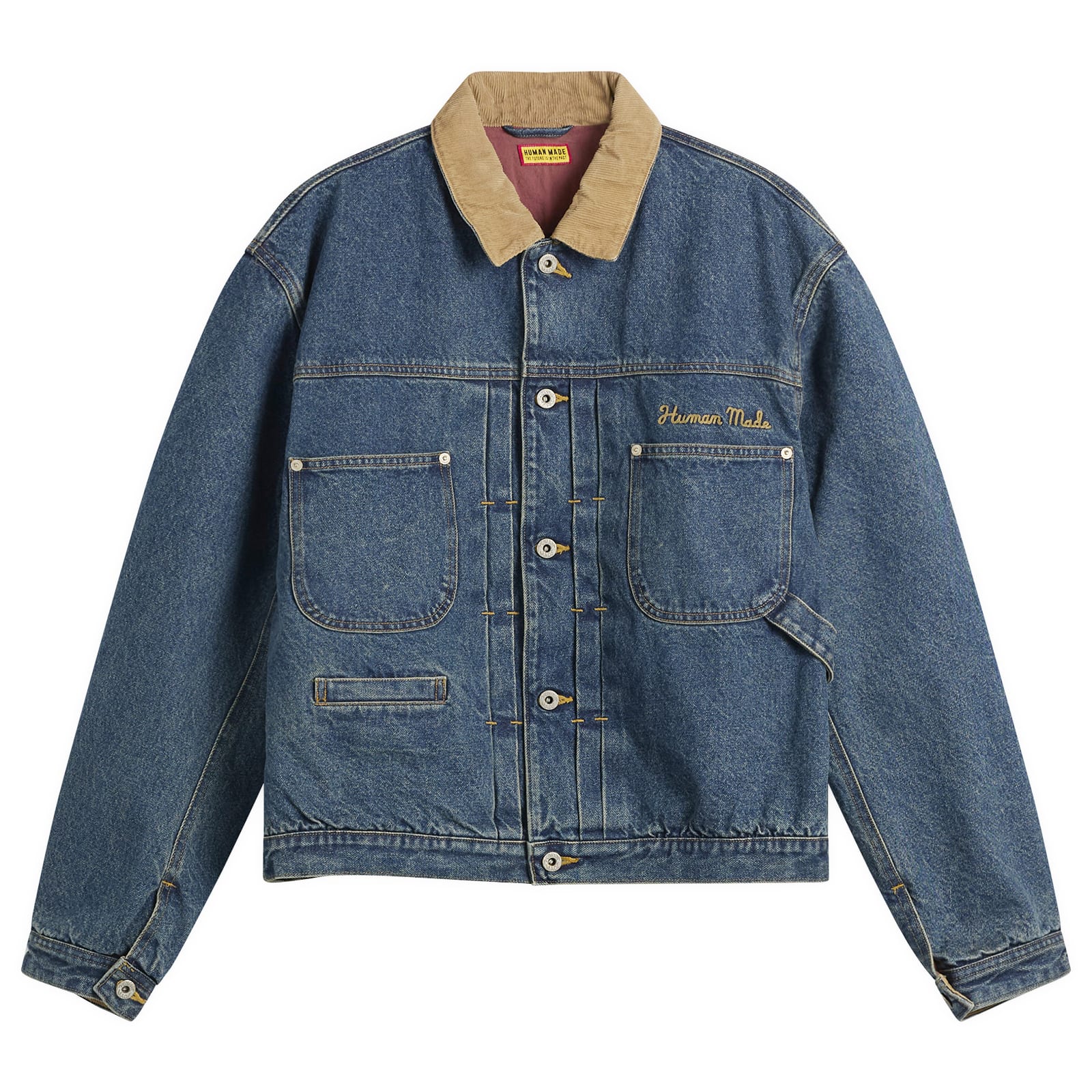 Human Made Men's Denim Coverall Jacket Indigo - Curated Menswear