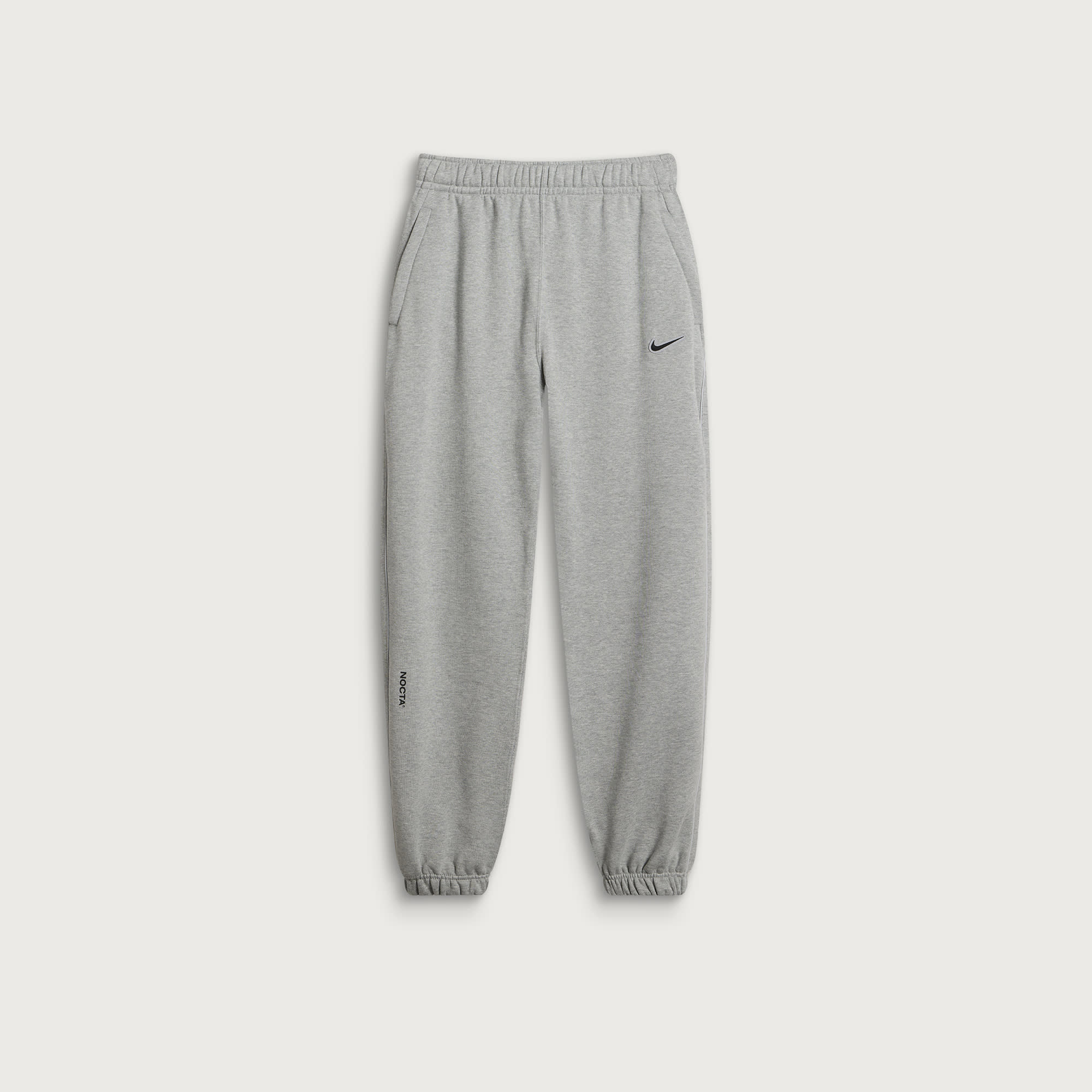 Nike Men's x NOCTA Cardinal Stock Fleece Pant in Dk Grey Heather/Matte Silver/Black, Size Small