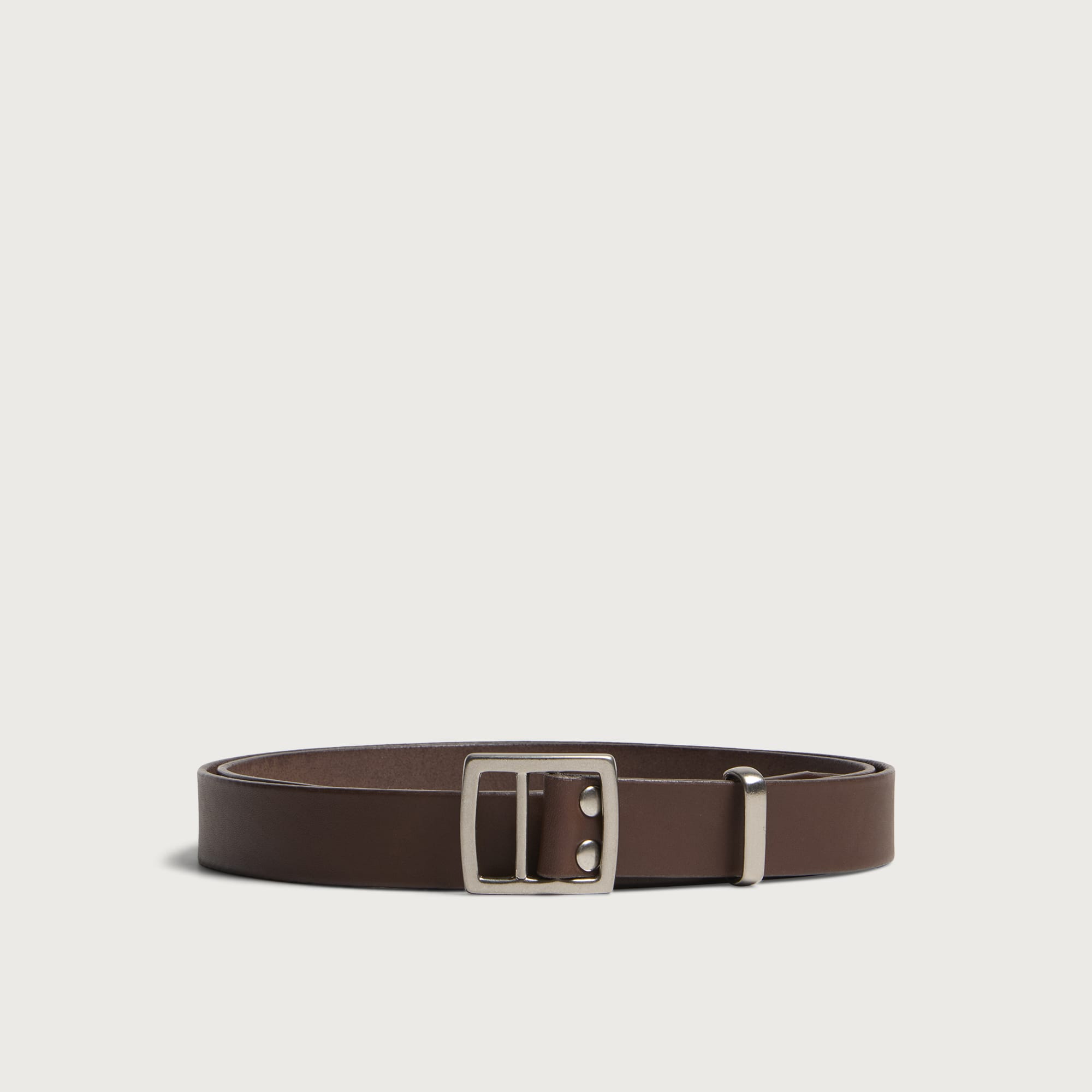 Comme des Garçons Homme Men's Steer Oil Leather Belt in Brown