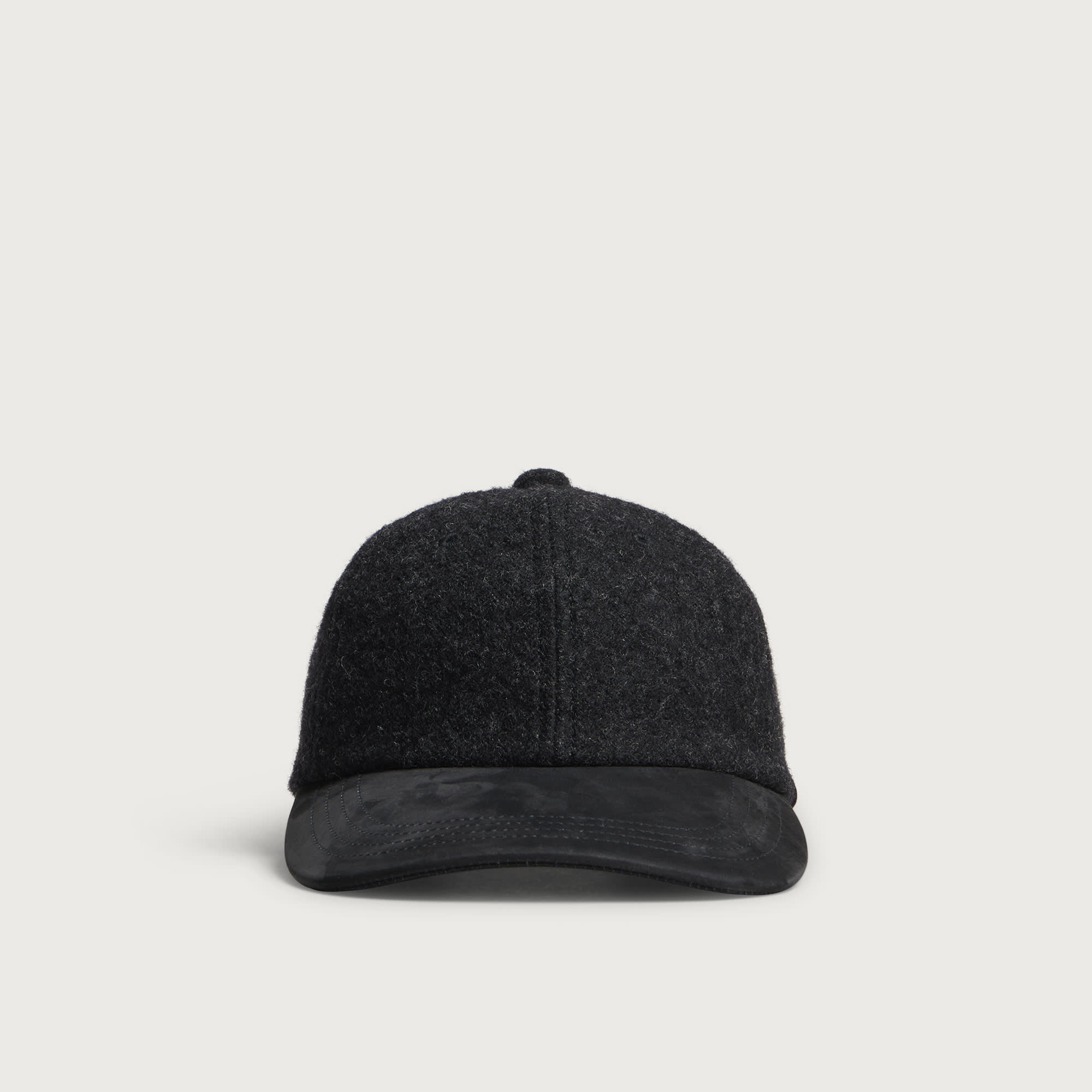 Comme des Garçons Homme Men's Herringbone Cap in Charcoal X Black