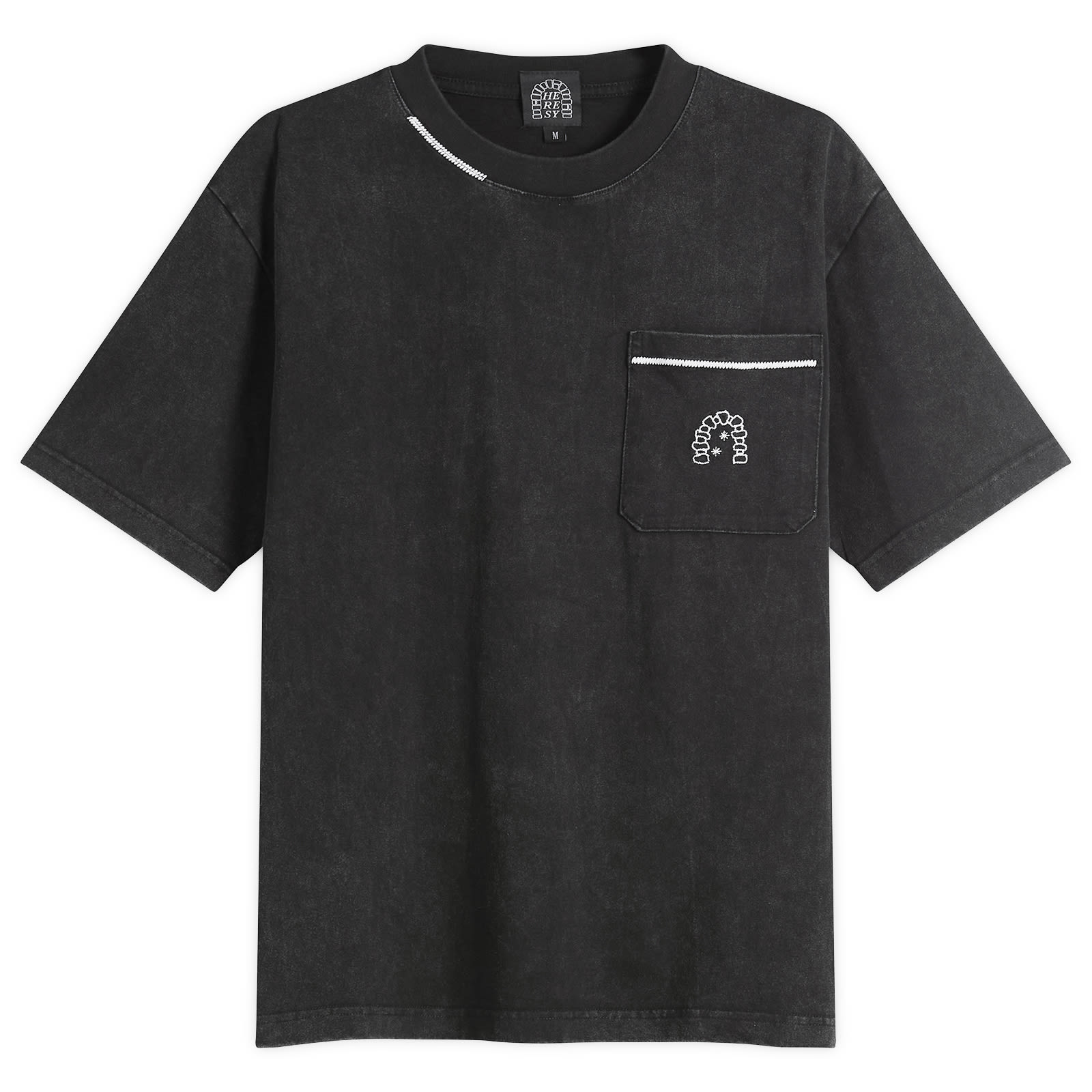 HERESY — Heresy Men's Arch Pocket T-Shirt in Ash, Size Medium