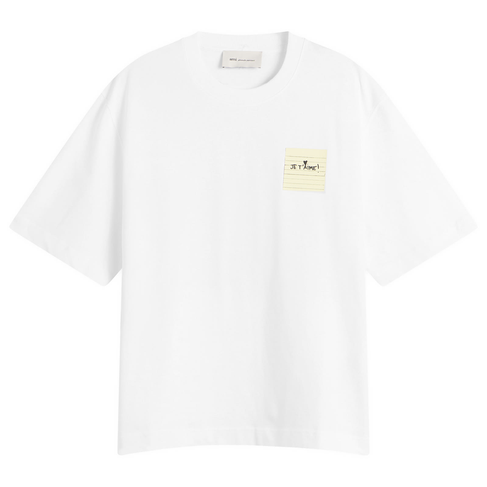 AMI Paris Men's Post It Je T'Aime T-Shirt Blanc