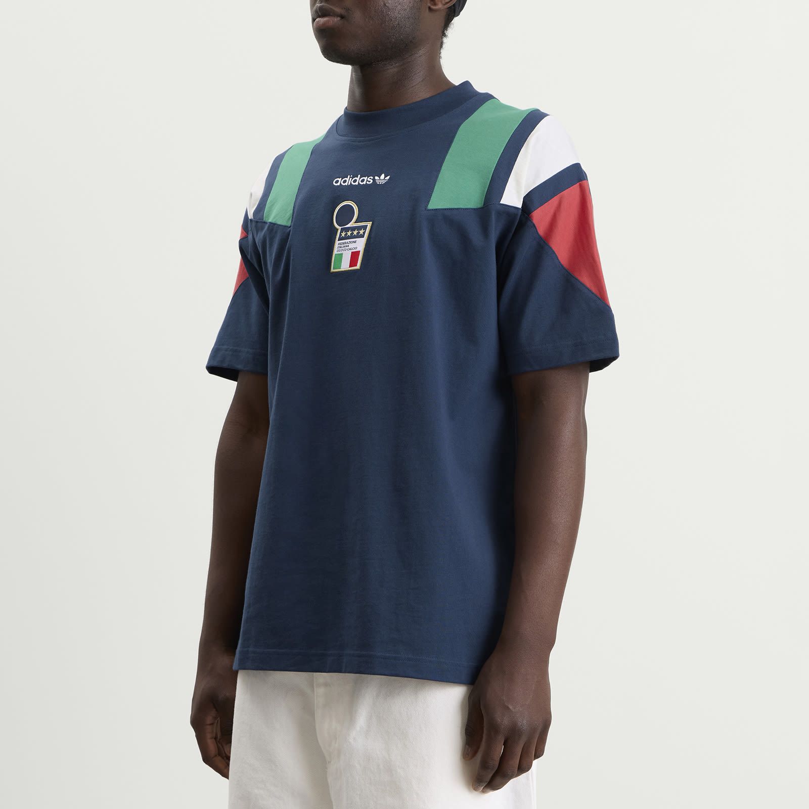 Adidas Men's FIGC EQT T-Shirt Crew Navy | HY5061 | FOOTY.COM