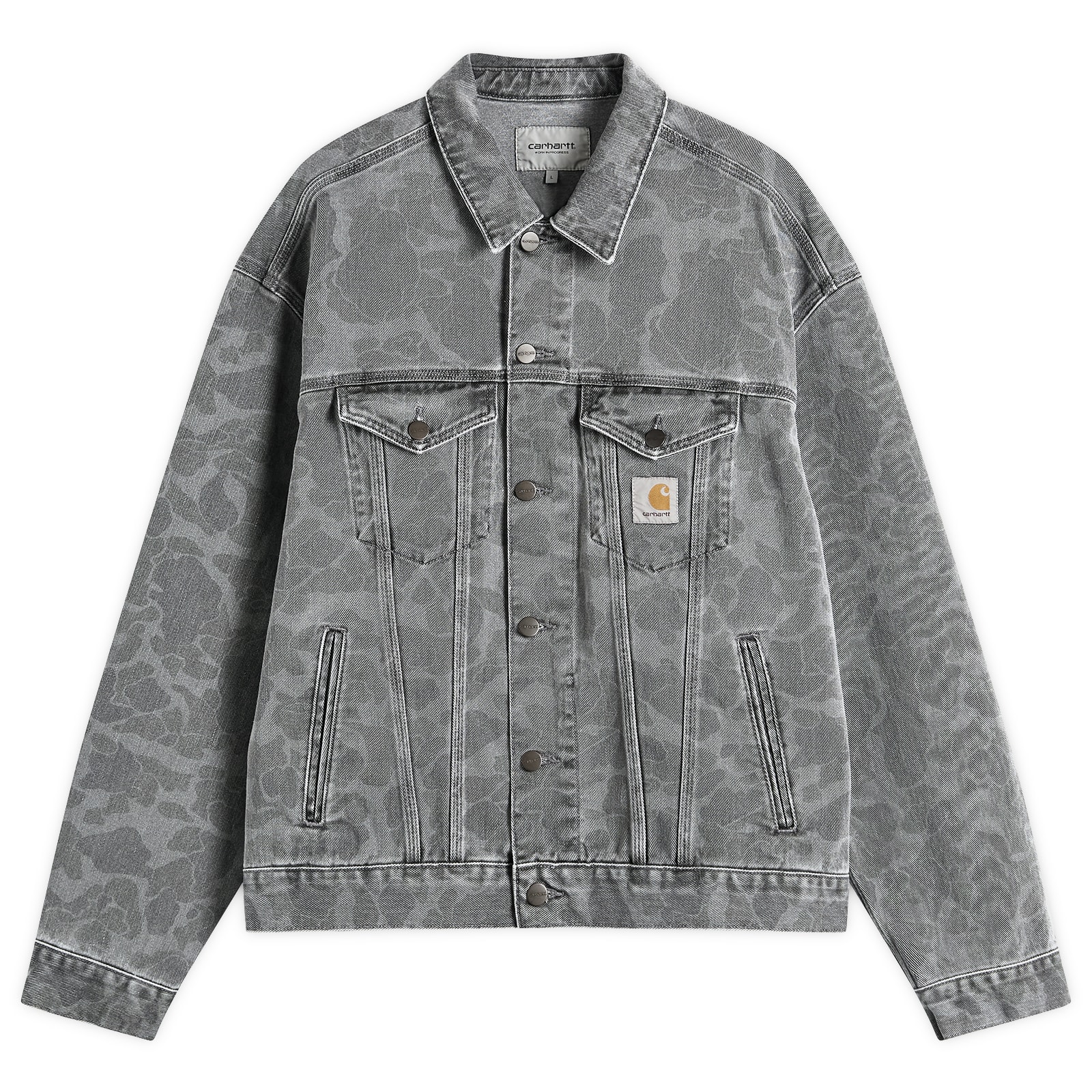 ジャケット・アウター Carhartt Duck Helston Jacket Carhartt WIP Duck Helston Jacket, Camo Duck, Black