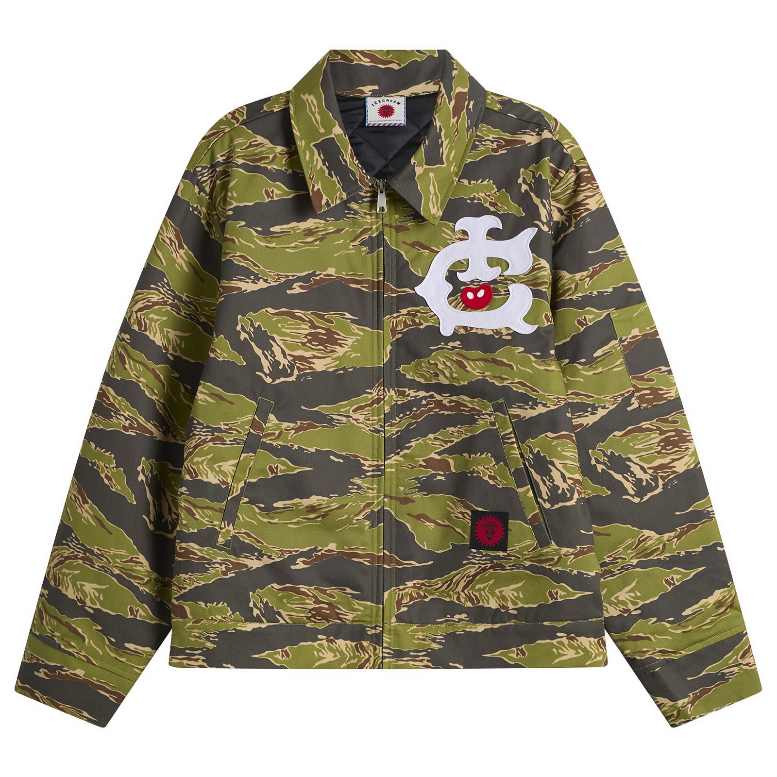Ice Cream — ICECREAM Men's Tiger Stripe Work Jacket in Camo, Size Small