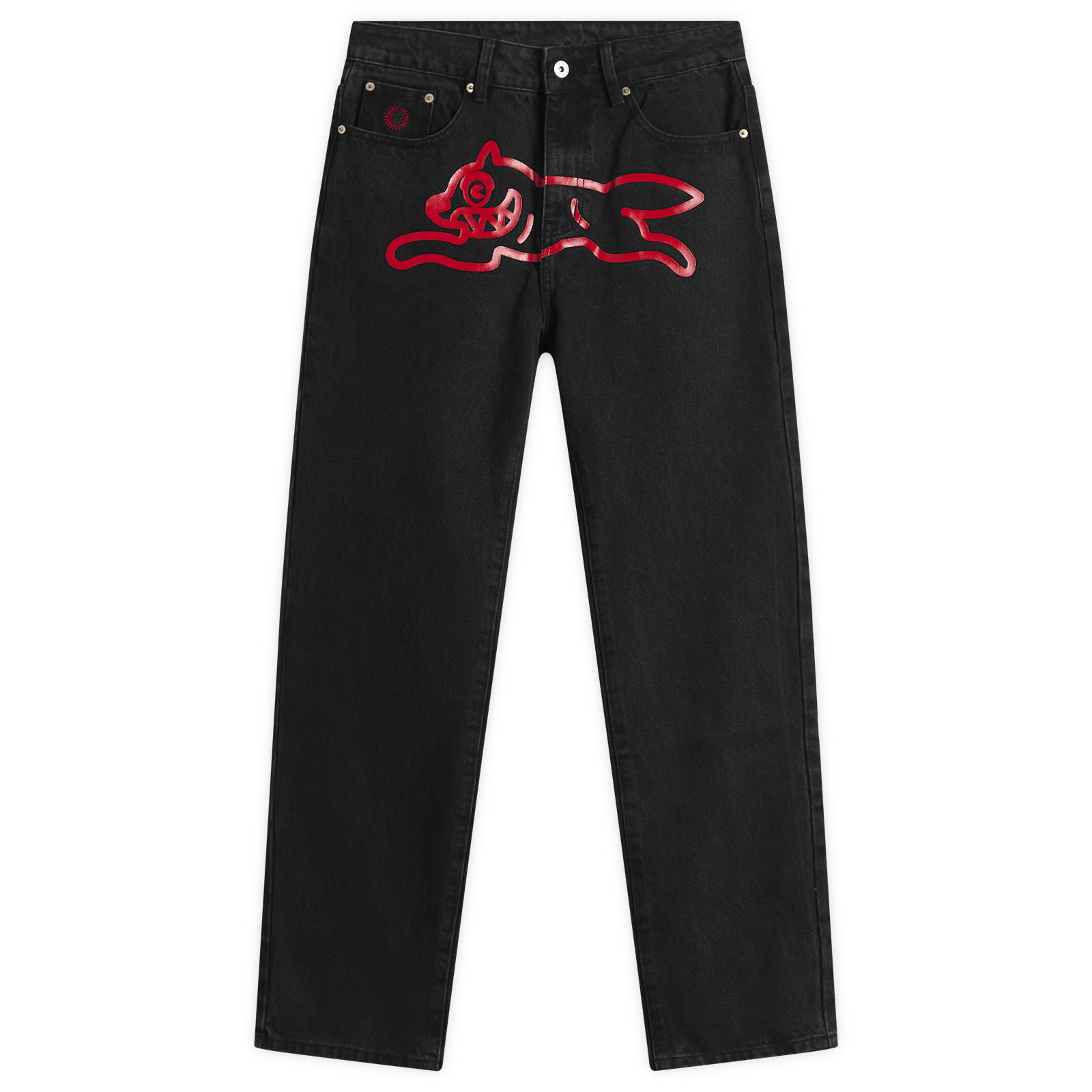 Icecream Men's Black Running Dog Denim Jeans