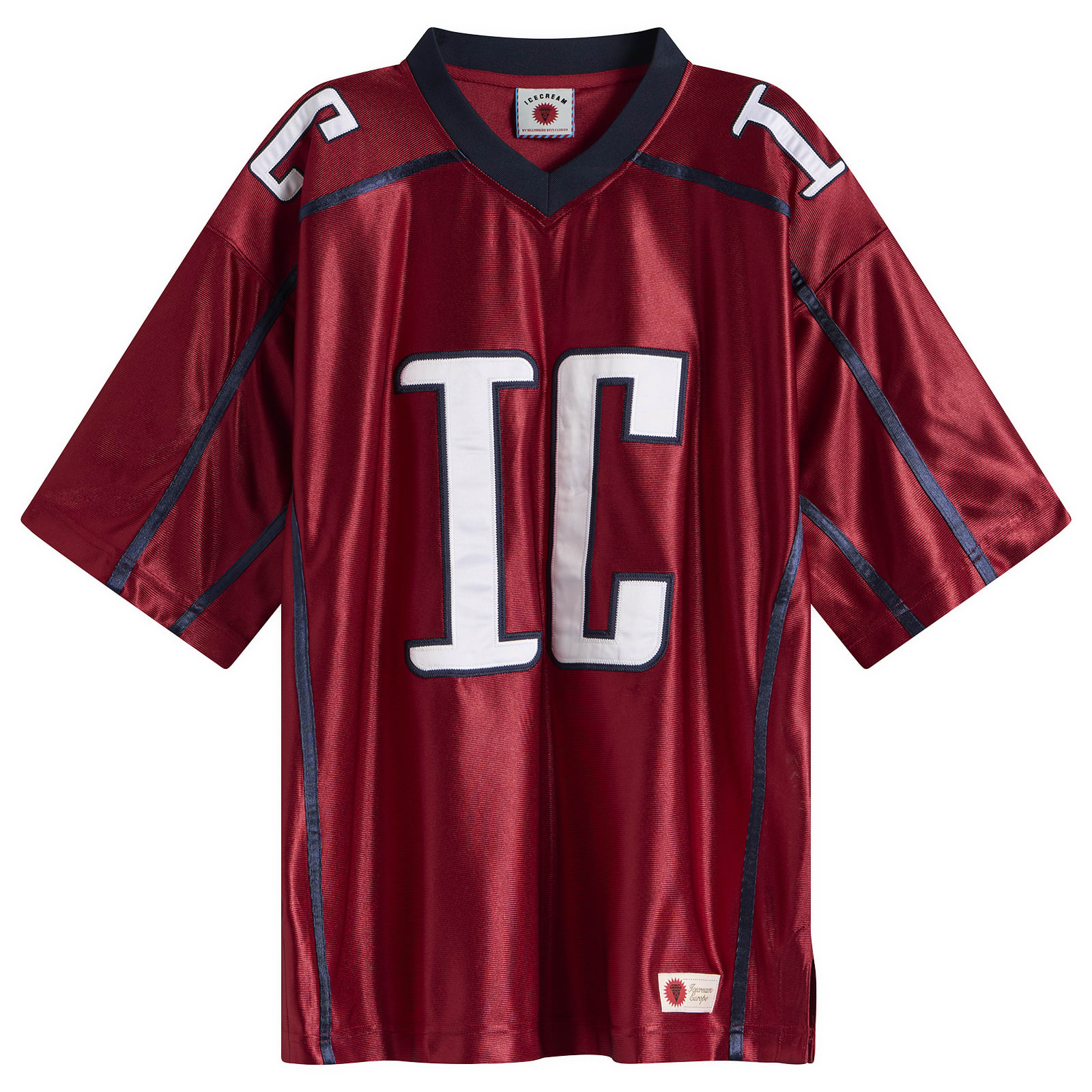 Ice Cream — ICECREAM Men's Ic Football Shirt in Red, Size X-Large