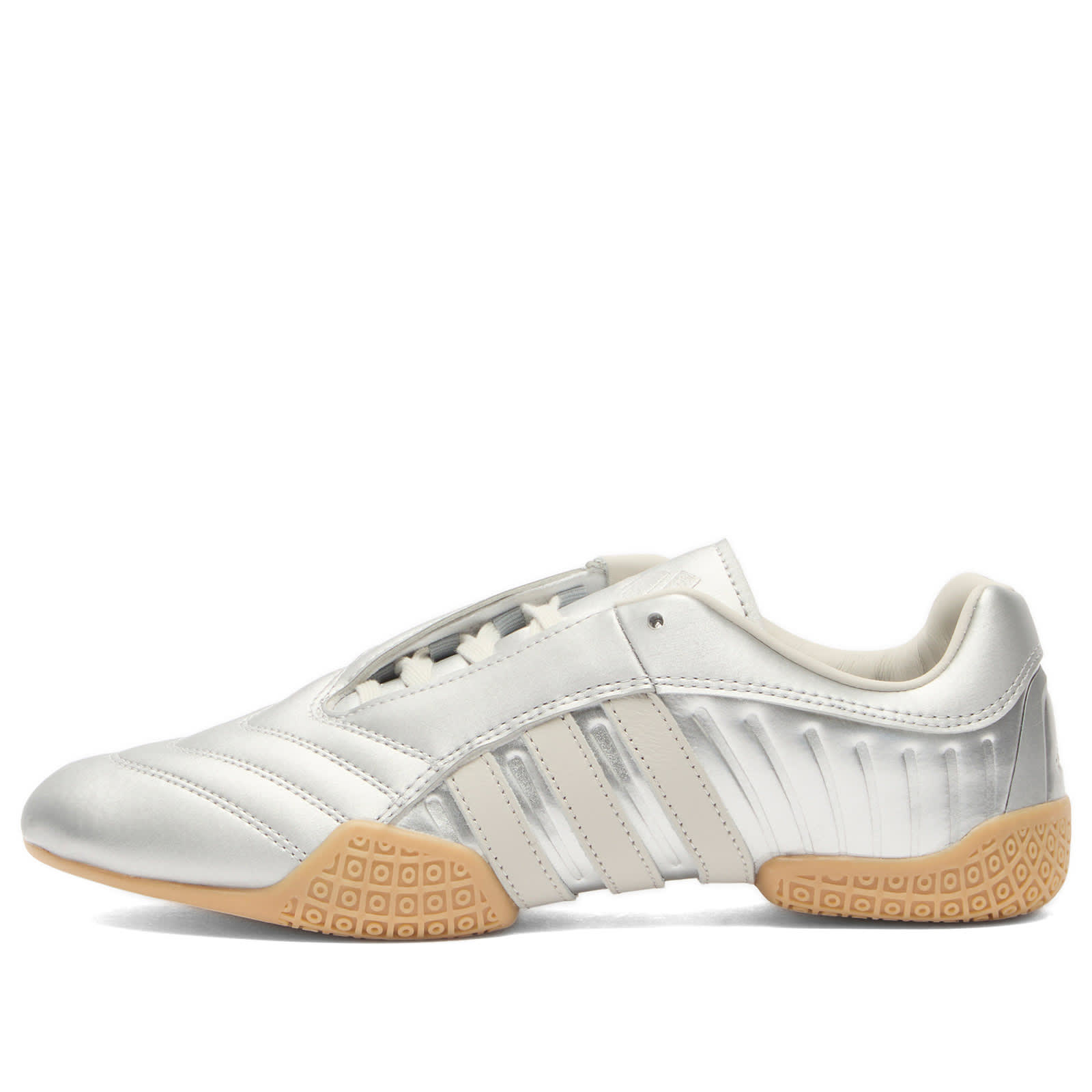 Adidas Women's Taekwondo Mei Elite Sneakers in Silver Metallic/Grey One/Gum - IH9387