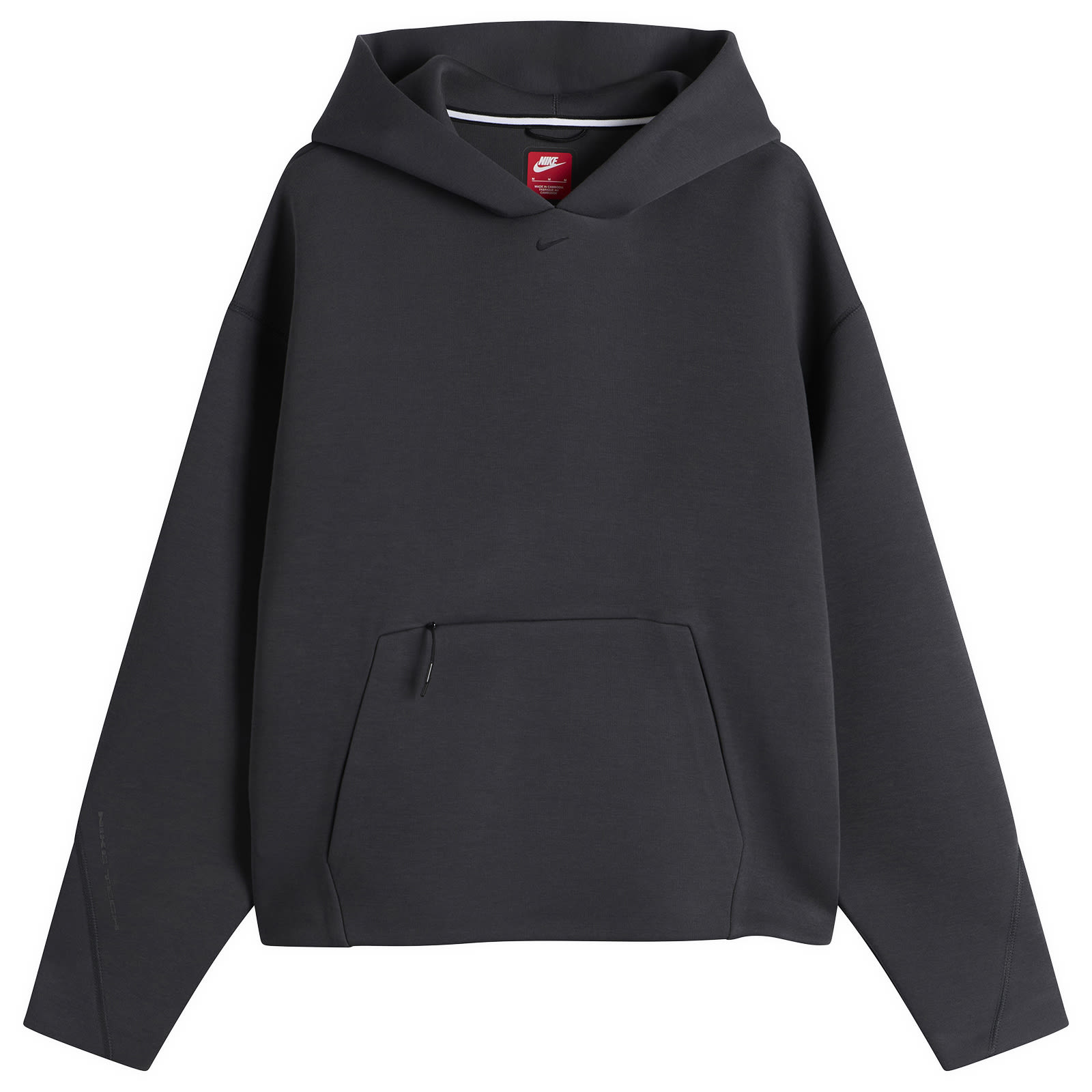 Nike Men's Tech Pullover Hoodie in Anthracite/Black, Size XX-Large