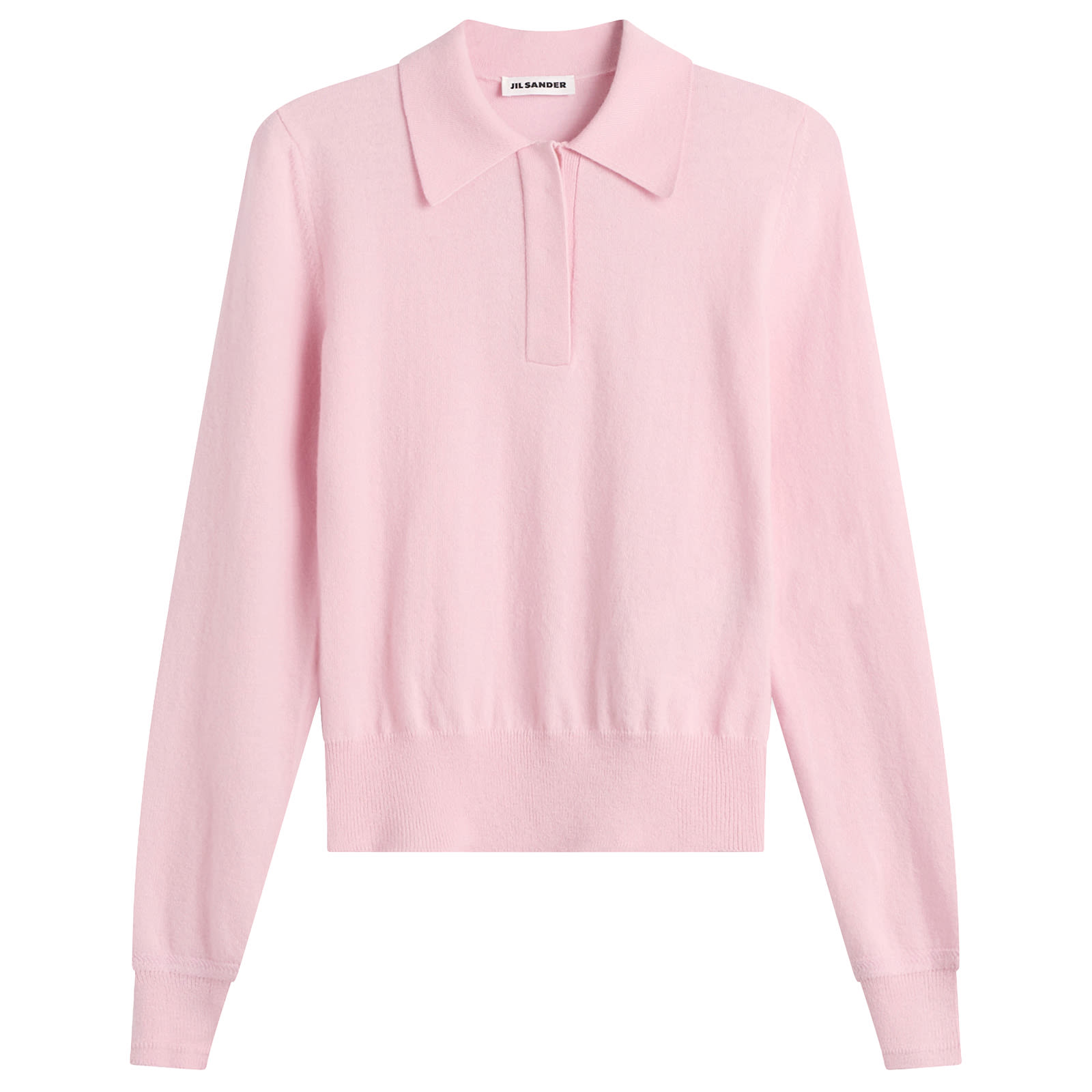 Jil Sander Women's Knitted Polo Top Candy Pink