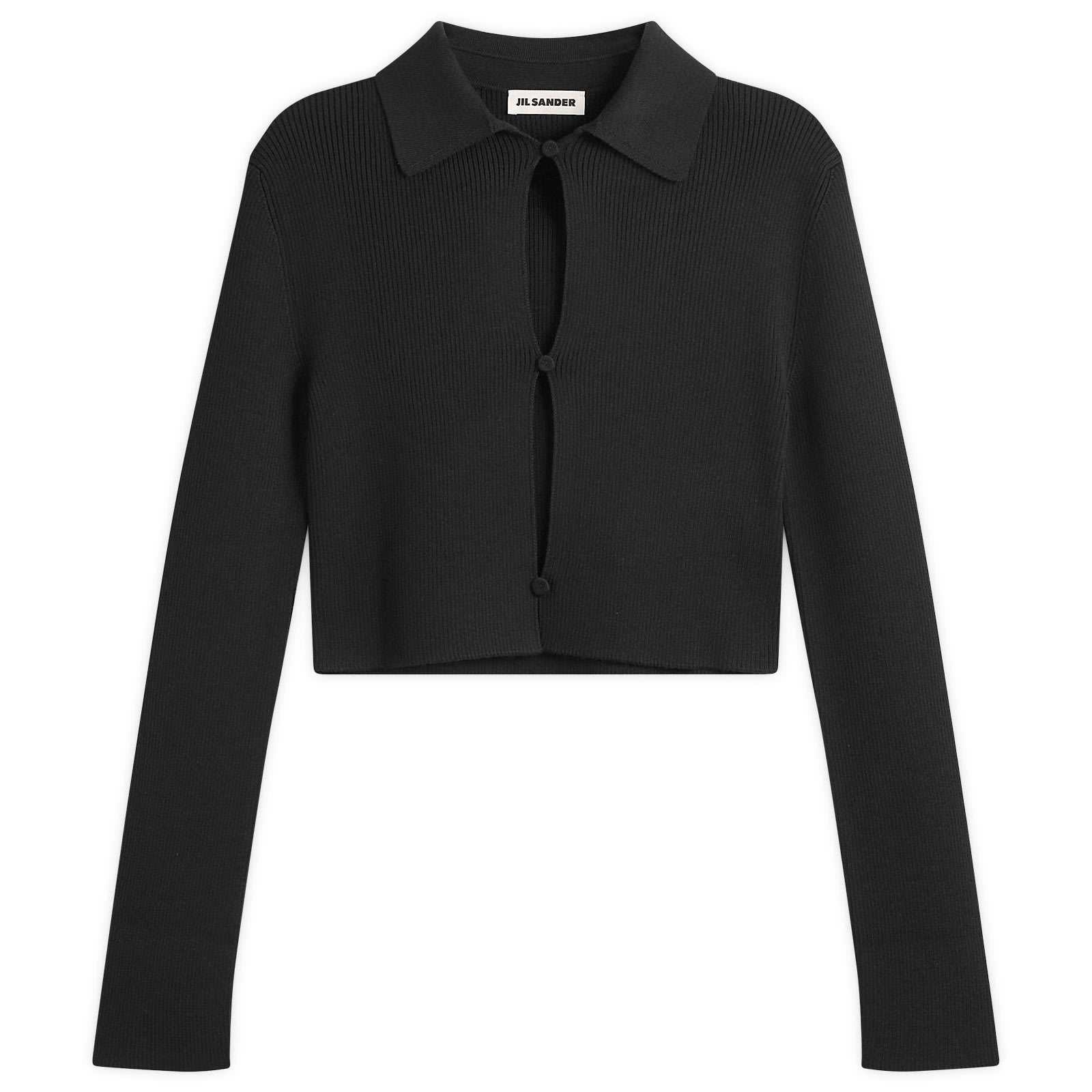 Jil Sander Women's Button Front Cardigan in Black, Size EUR 38