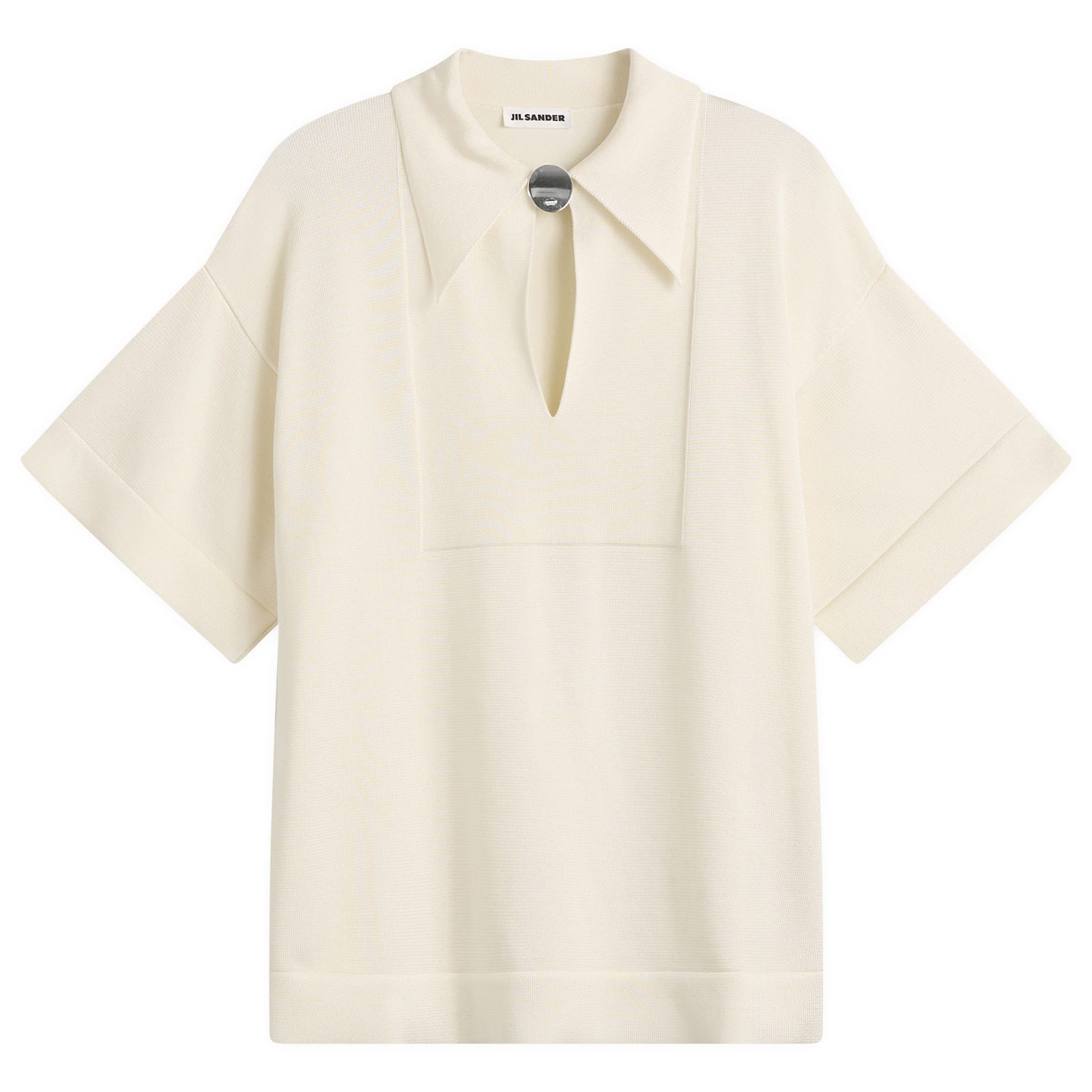 Jil Sander Women's Polo Top Porcelain