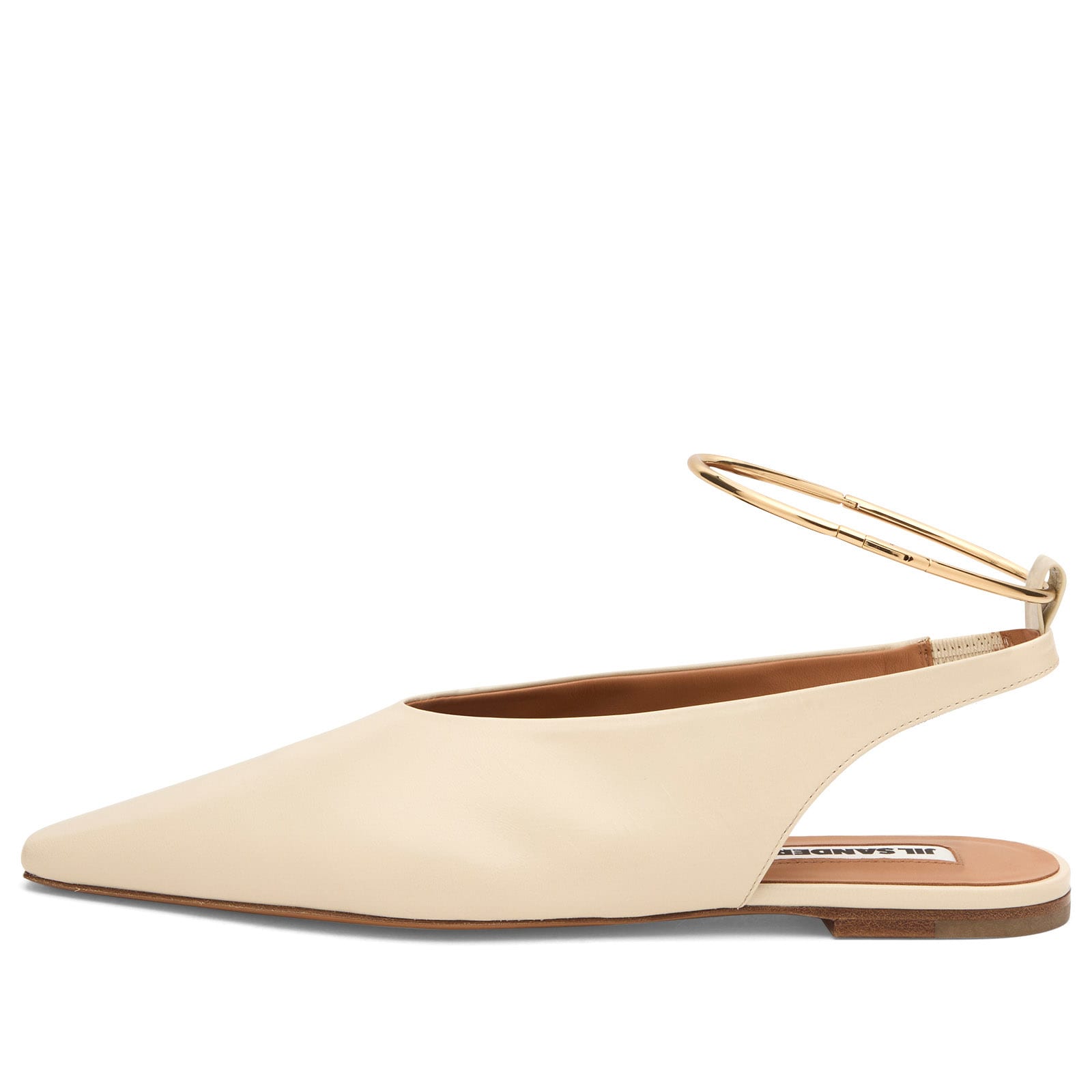 Jil Sander Women's Pointed Sling Back Shoes Bone