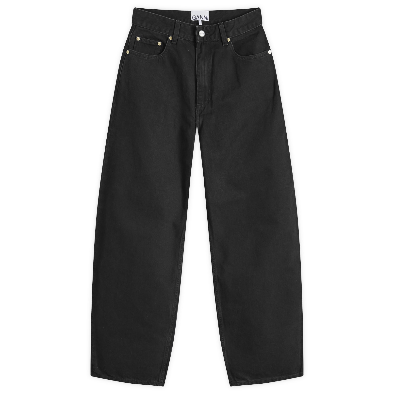 GANNI Stary Rigid Denim Jeans Washed Black/Black | END. (US)