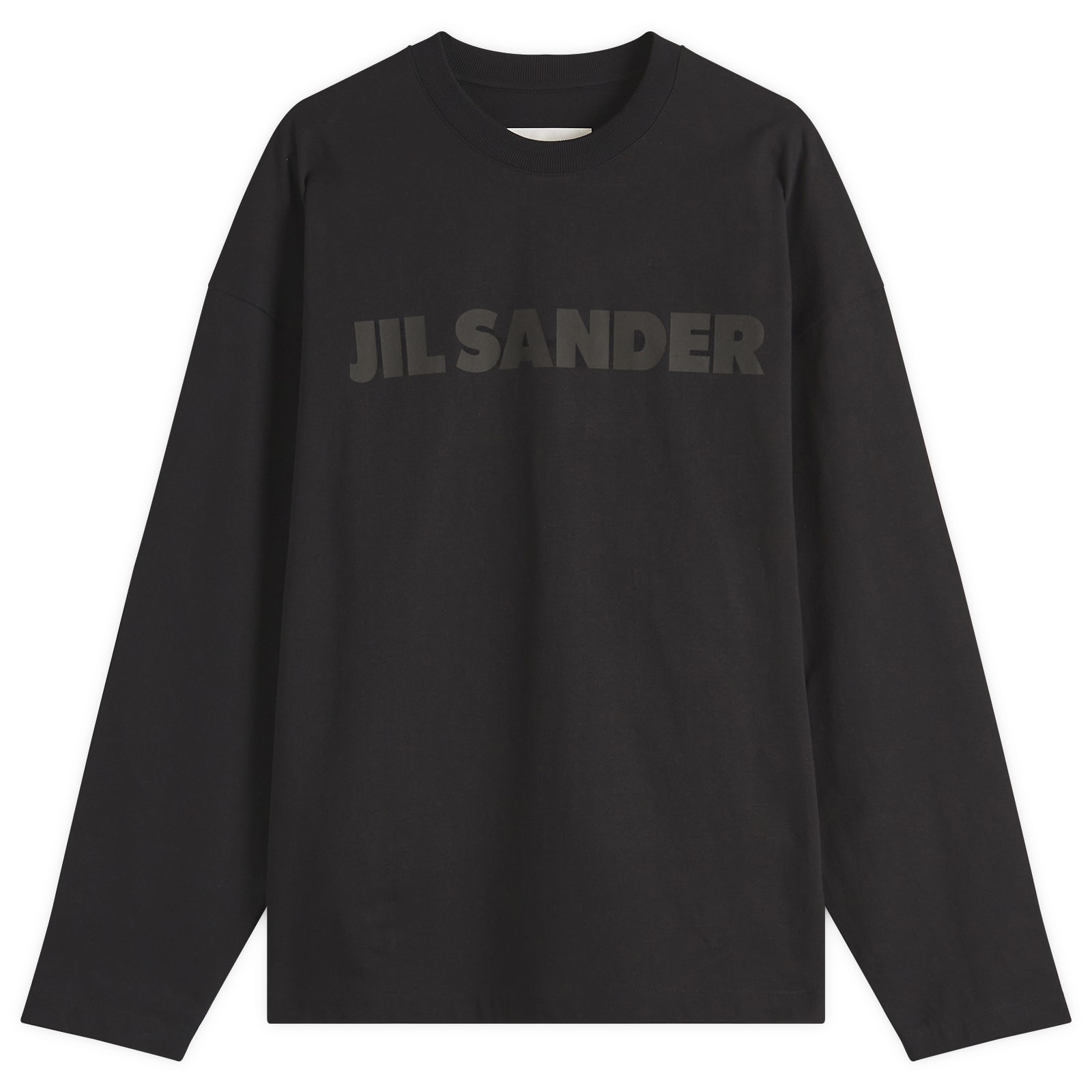 Jil Sander Logo Long Sleeve T-Shirt Black | END. (JP)