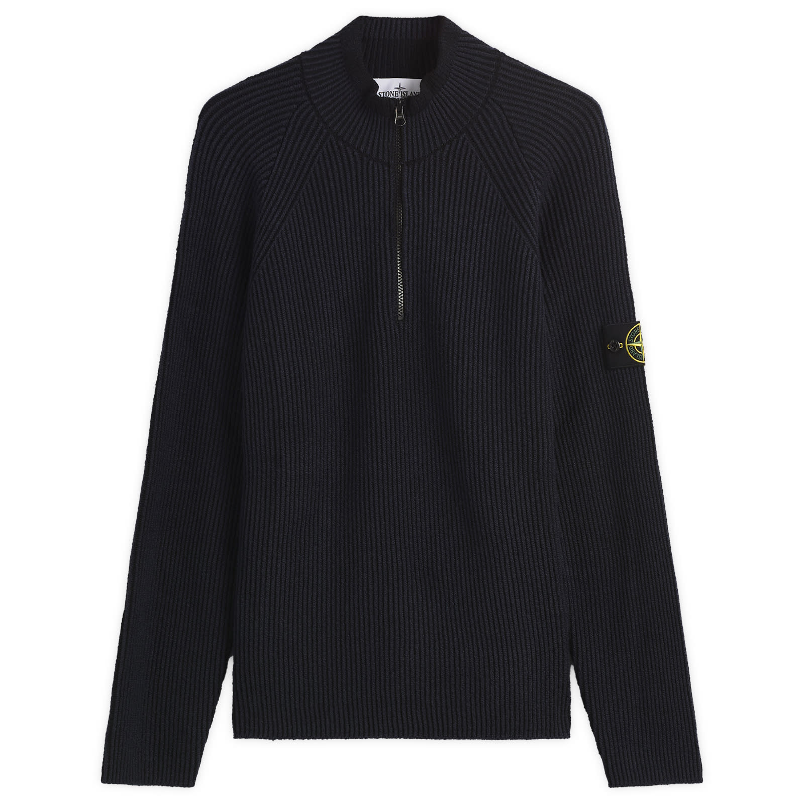 Stone Island Men’s Full Rib Half Zip Jumper Navy Blue