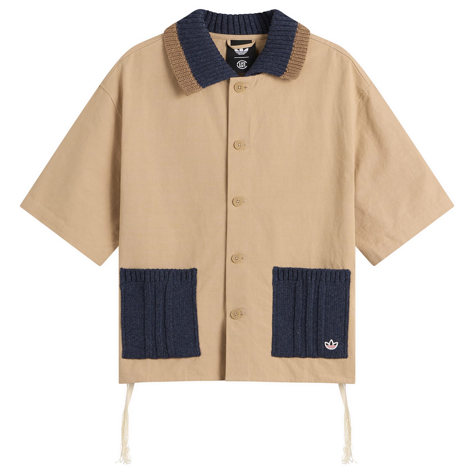 Adidas Men's Clot Ss Guayabera By Edison Chen Warm Sandstone