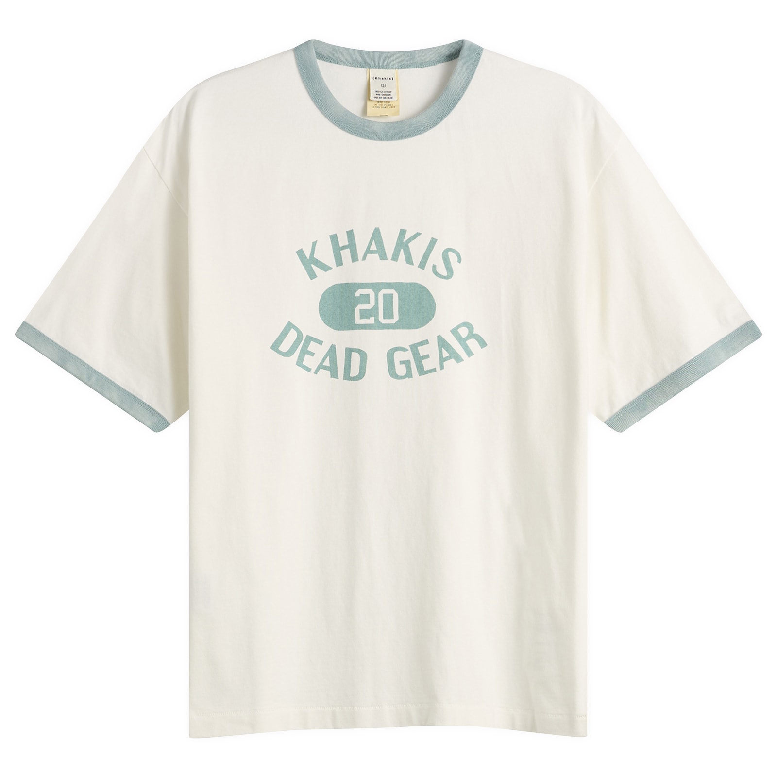 Khakis — Khakis Men's Major Ringer T-Shirt in White, Size Large
