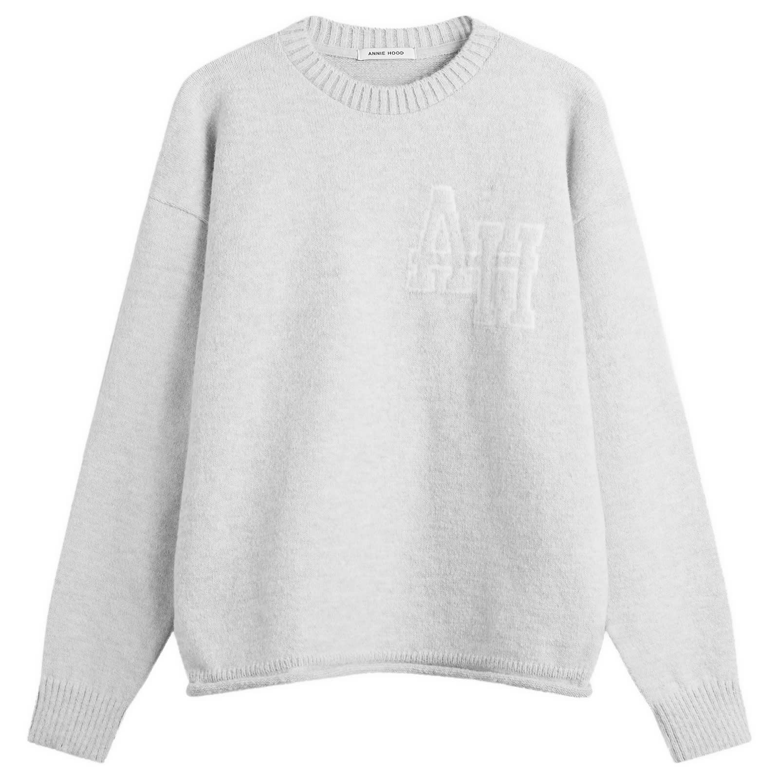 ANNIE HOOD — ANNIE HOOD Men's Knit Jumper in Grey, Size Small