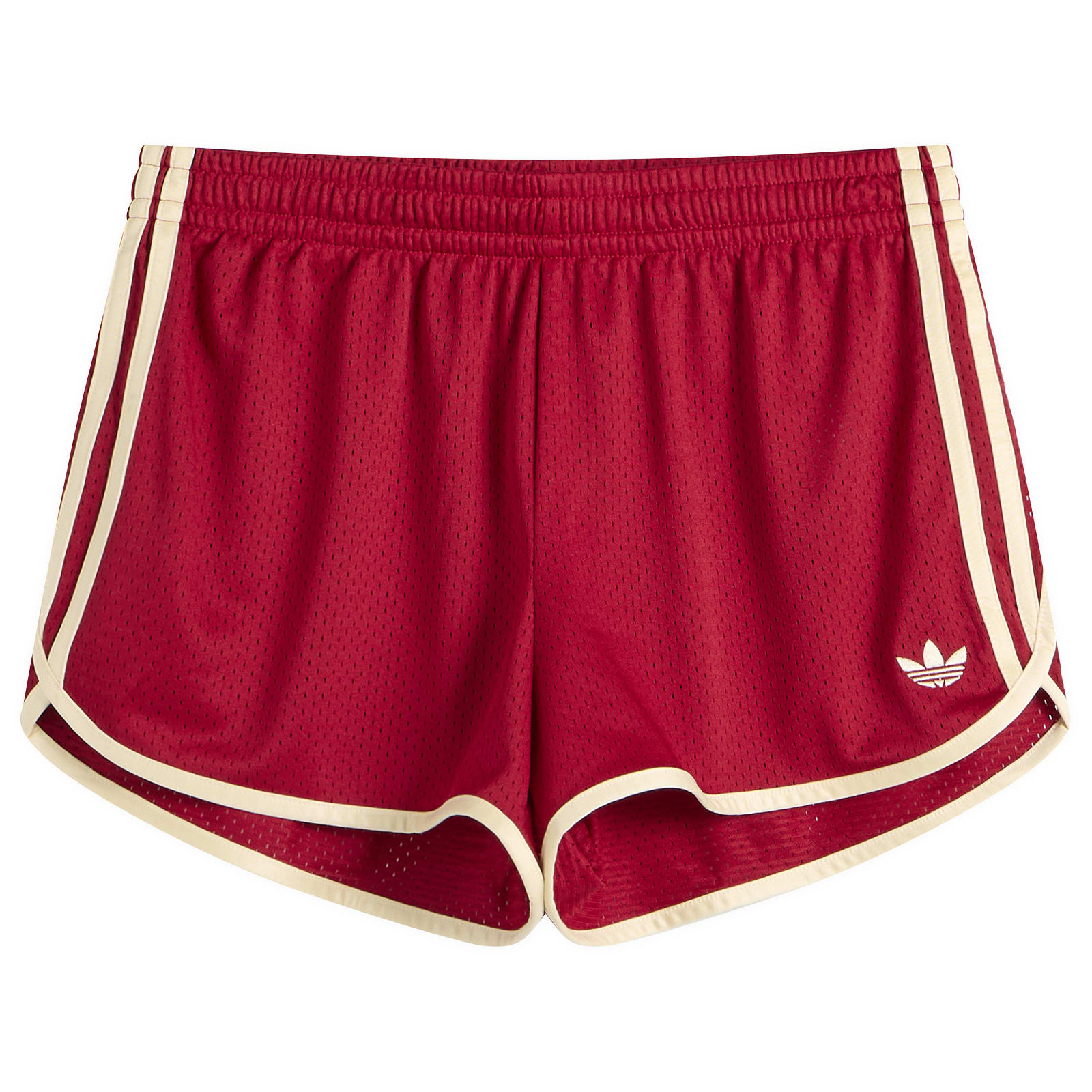 Adidas Women's 3 Stripe Sprinter Short in Team Victory Red/Warm Vanilla, Size Small