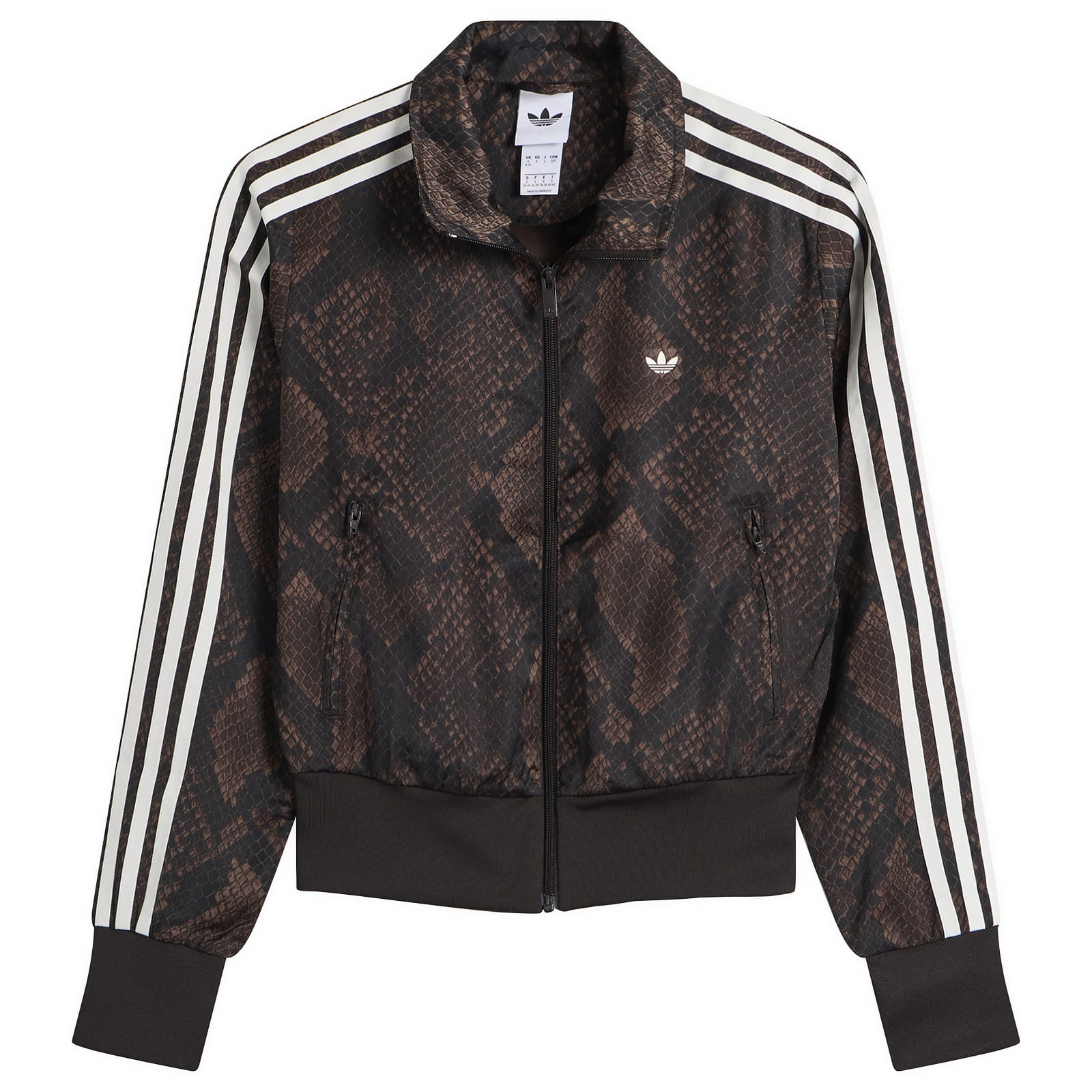 Adidas Women's Satin Firebird Track Top Earth Strata/Aurora Coffee