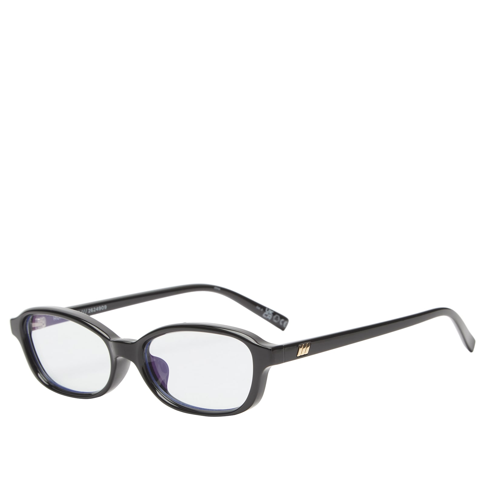 Le Specs Women's Honey Pot Blue Light Optical Glasses in Black/Blue Light Lens 